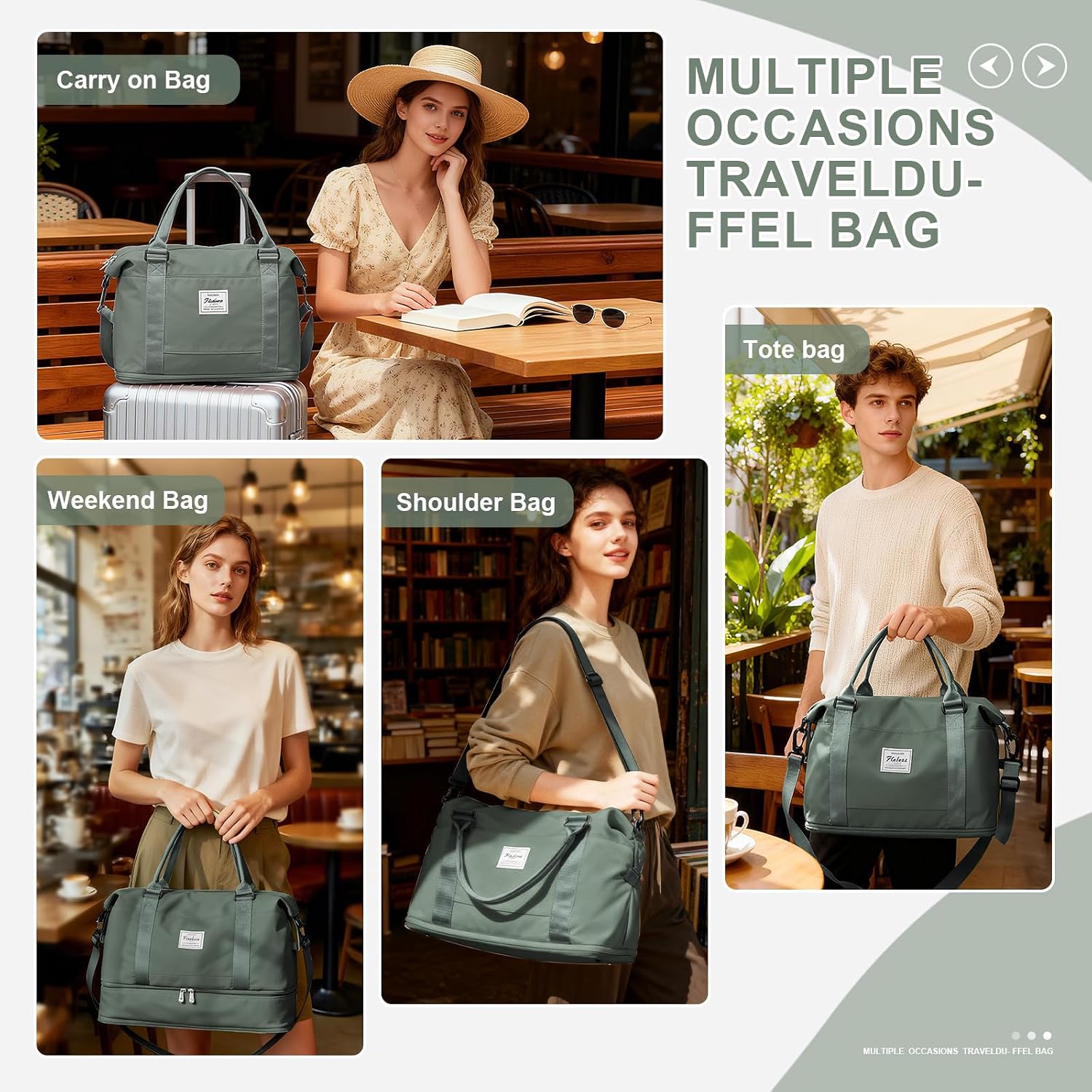Thumbnail 5 de Reisetasche F2-Armeegrün 40x30x20 Handgepäck