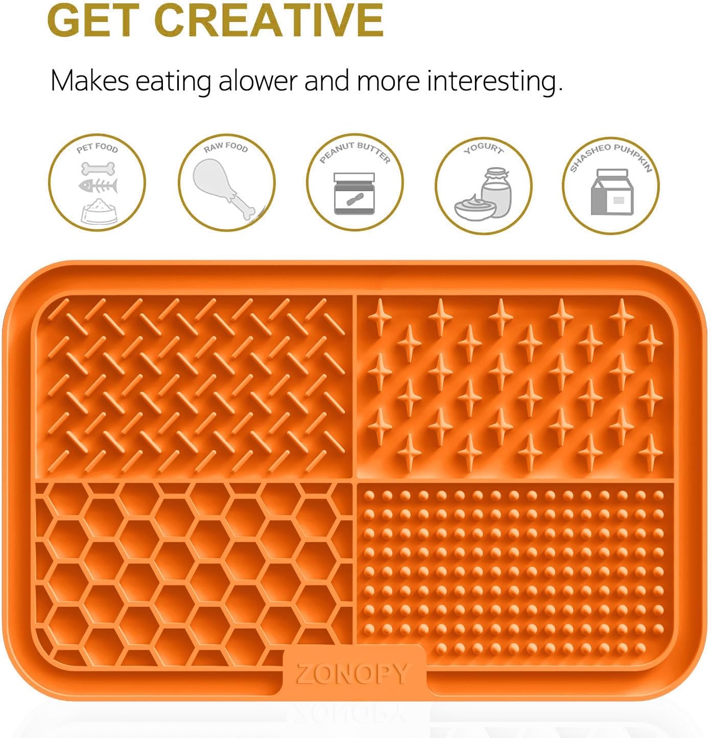 Thumbnail 1 de Zonopy Licking Mat for Dogs & Cats with Suction Cups (1 Pack)