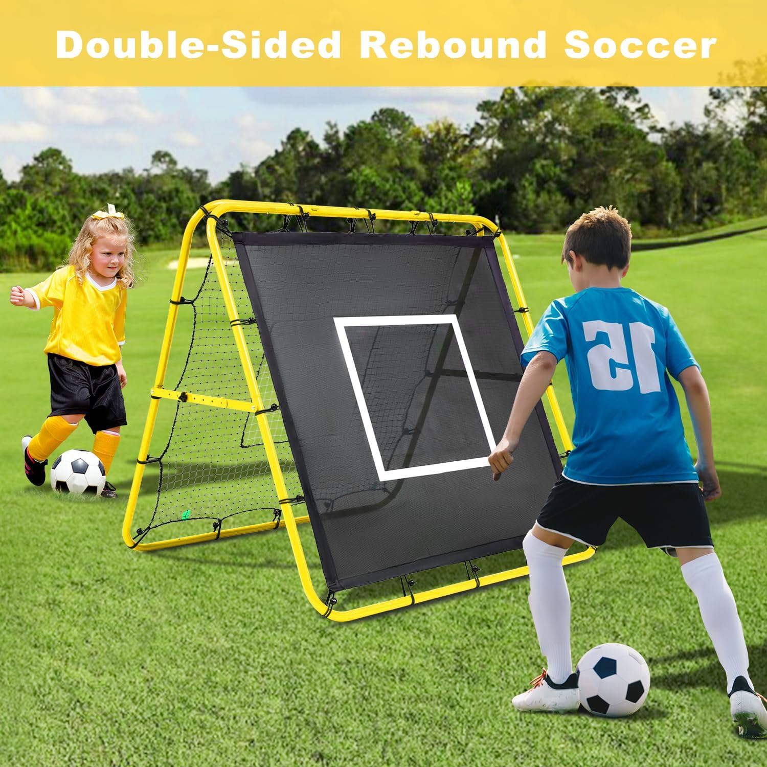 Thumbnail 4 de BAGAIL Rebounder-Netz 120x120 cm fürs Fußballtraining