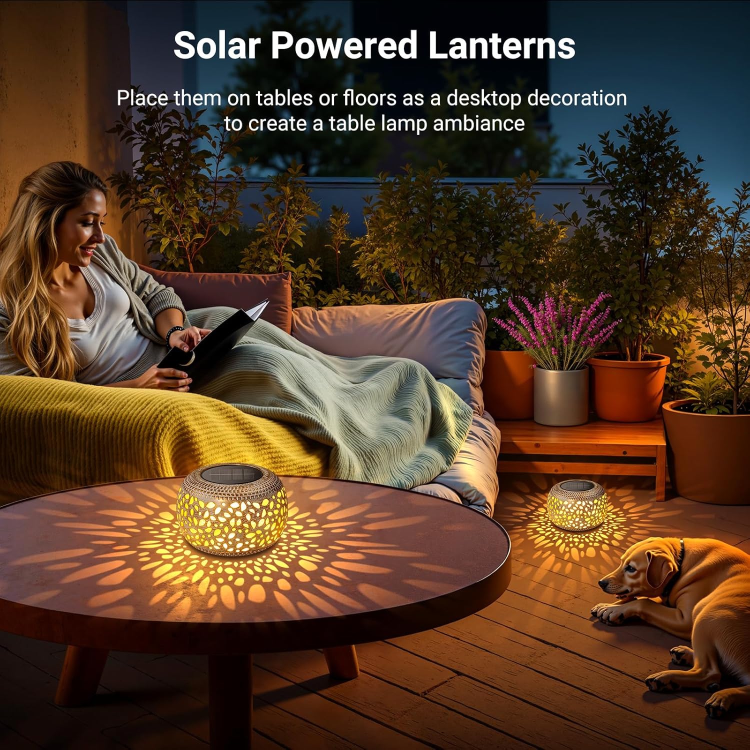 Detalle de Solar Outdoor Lantern, Metal