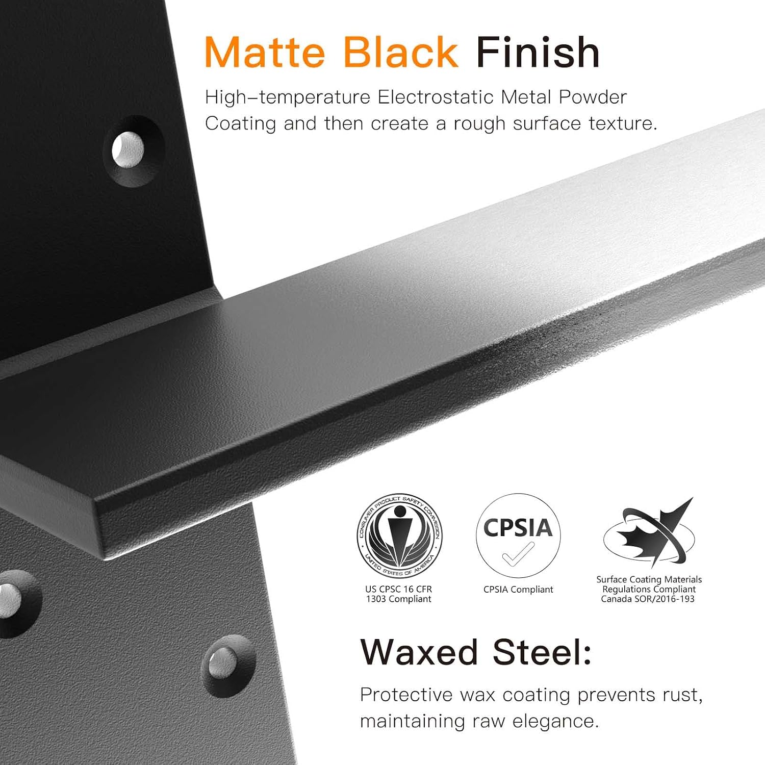 Detalle de LEOPO 24" Lx2.5 T Shelf Bracket 2-Pack 🛠