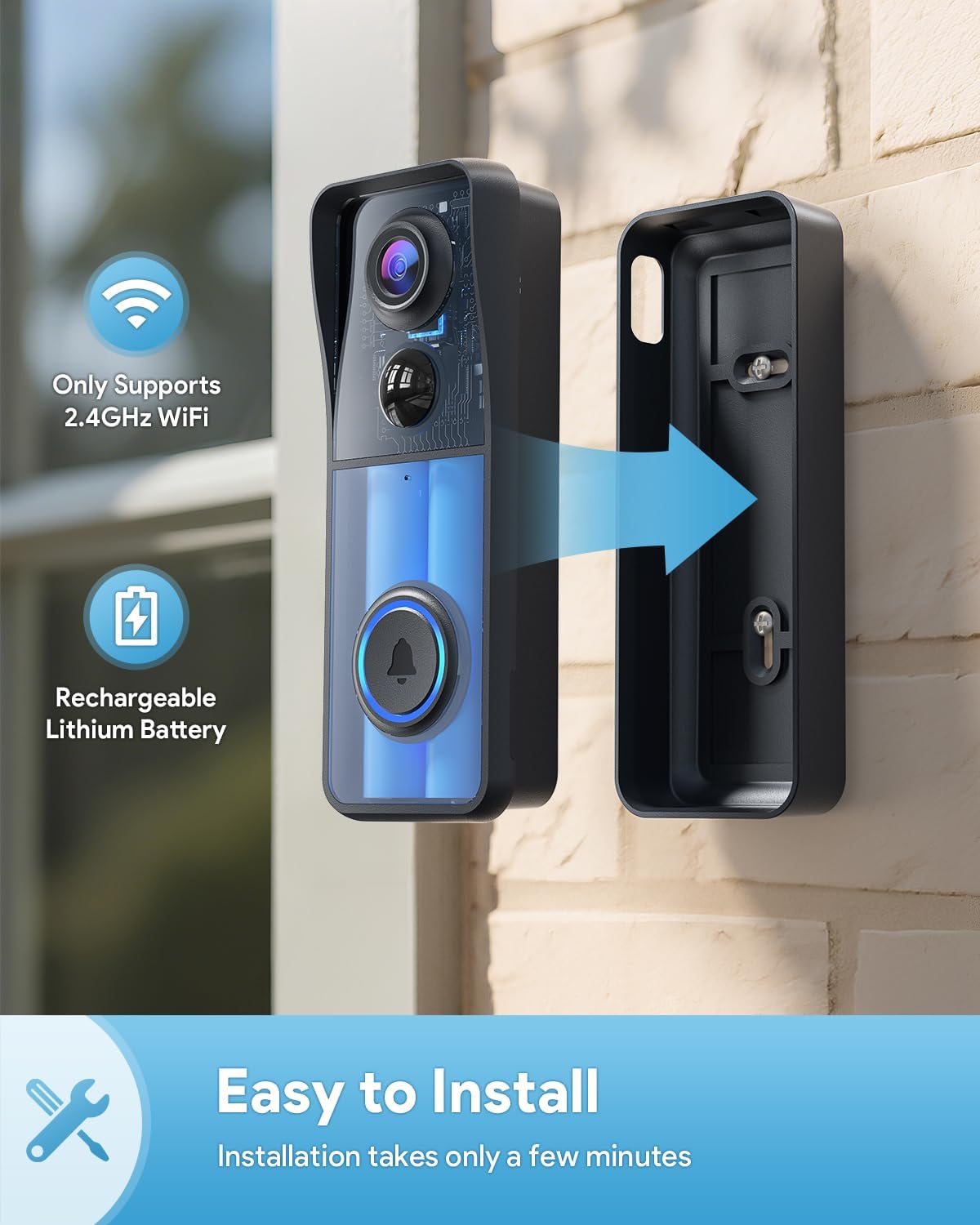 Thumbnail 6 de AUE Video Doorbell Camera 2K