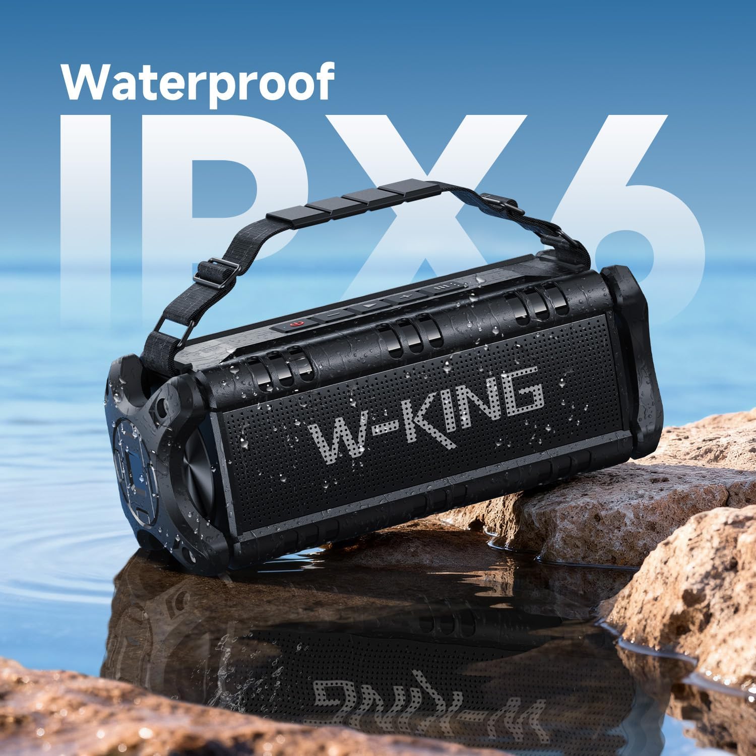 Thumbnail 2 de W-KING Bluetooth Speaker (90W Max) — IPX6 Portable Outdoor Speaker with 50W Deep Bass, 40H Playback