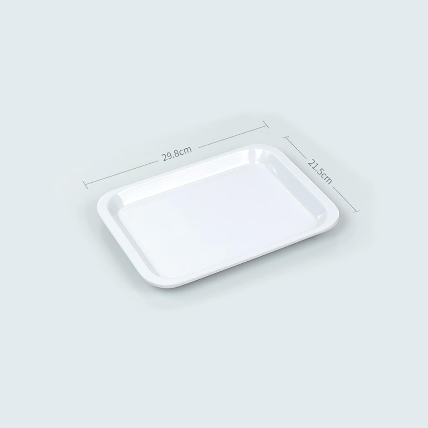 Thumbnail 1 de Aoktorkit 12inch Rectangular Plastic Tray (White) – Serving & home/restaurant organiser, 29.8 x 21.5cm
