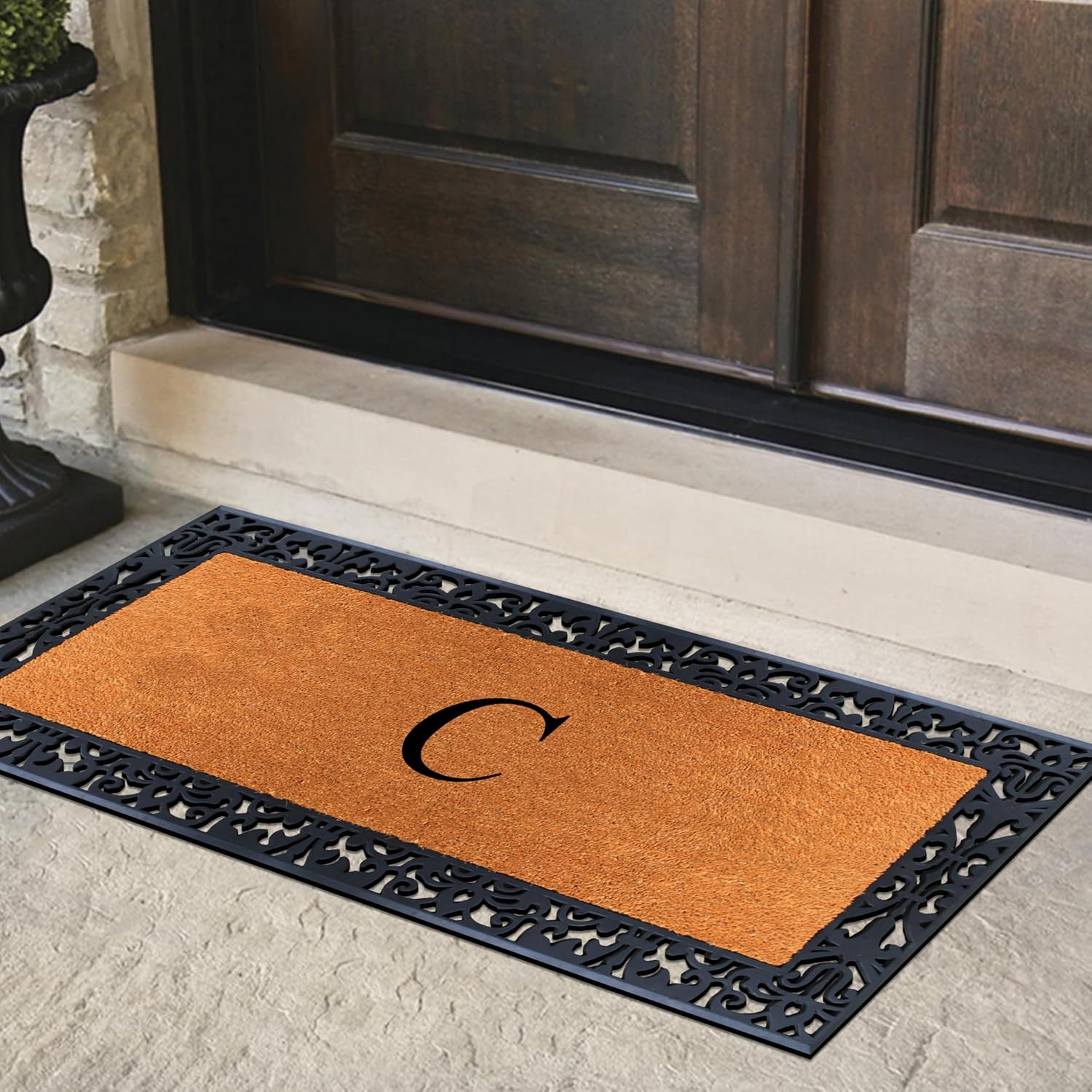 Thumbnail 1 de Natural Coir Monogrammed Doormat 30 x 60 in.