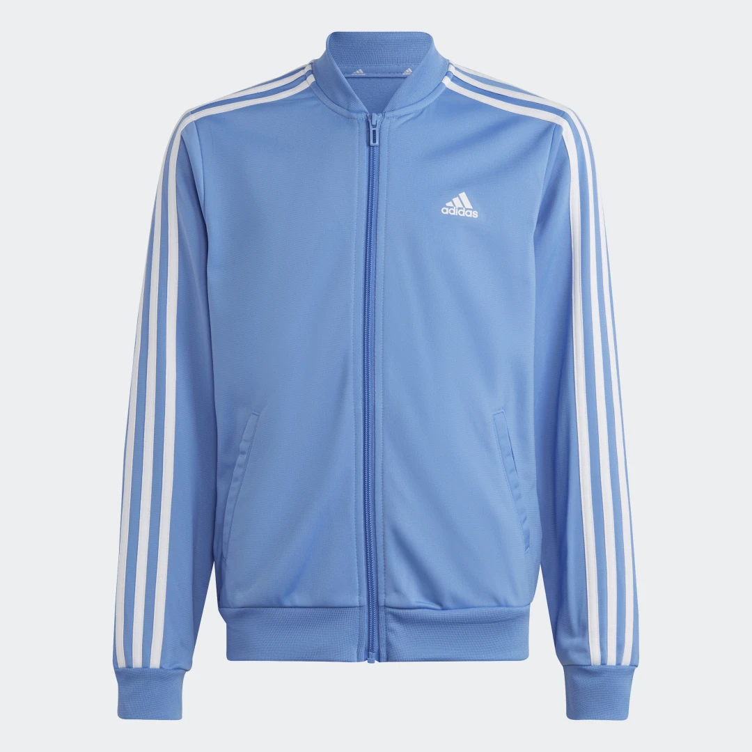 Detalle 2 de Chándal Essentials 3 bandas de Adidas, azul: comodidad y estilo clásico
