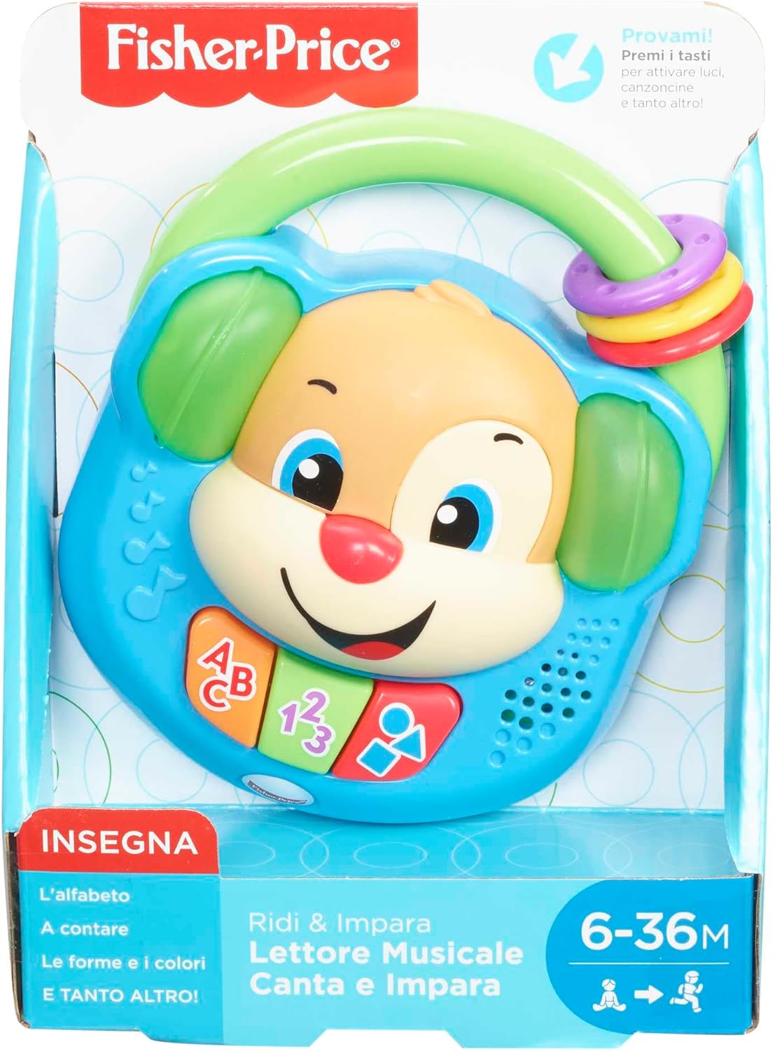 Detalle de Fisher-Price Lettore Musicale Canta e Impara FPV06 — Giocattolo Elettronico Educativo per bambini 6-36 mesi