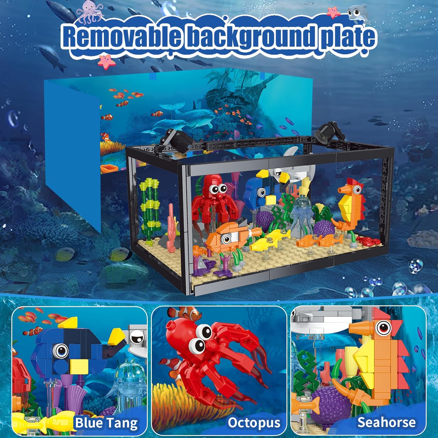 Thumbnail 3 de kiothdre Jouet Aquarium Marin 8 en 1 🐠
