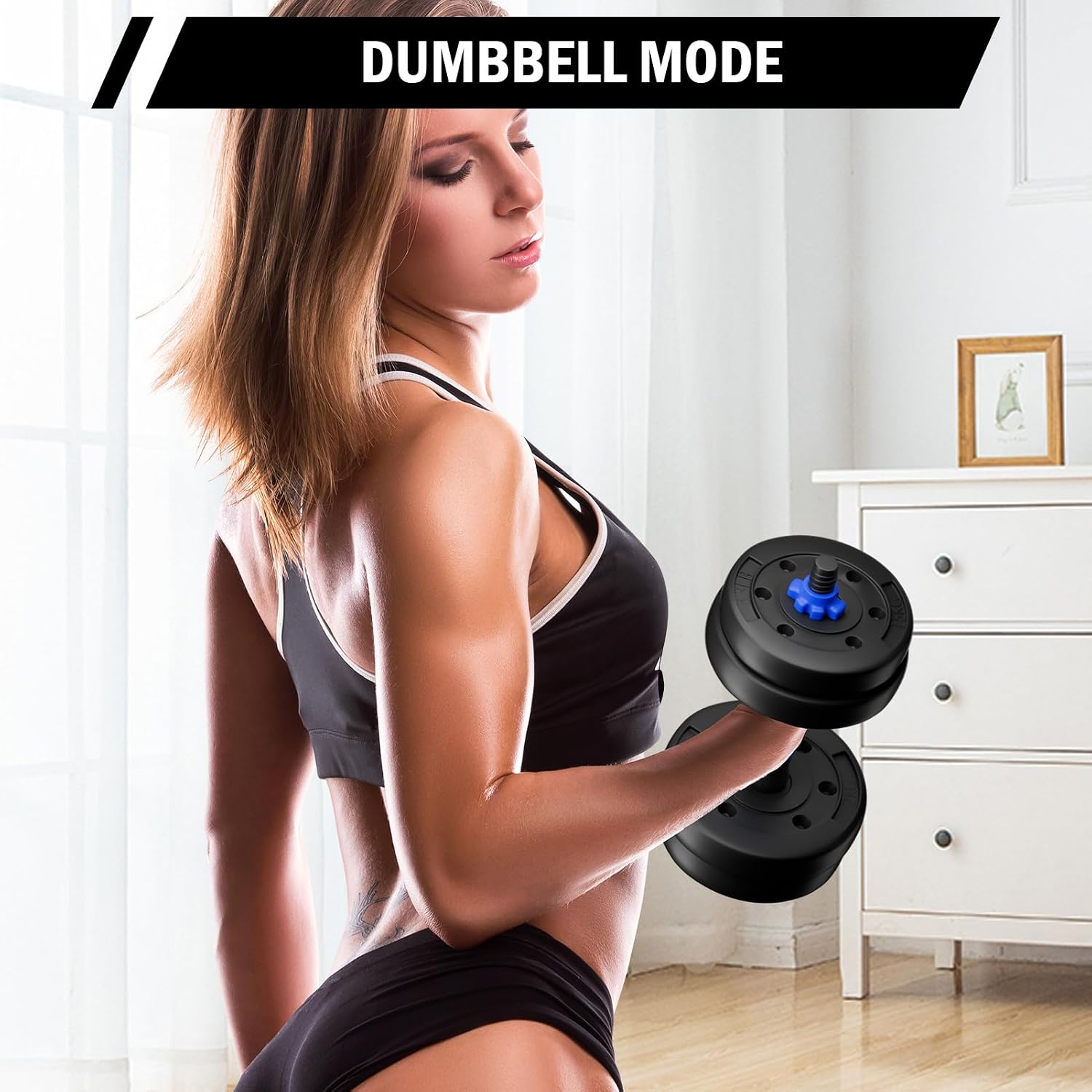 Detalle 2 de Hanteln Verstellbar 2‑in‑1 Set 10/15 kg 🏋