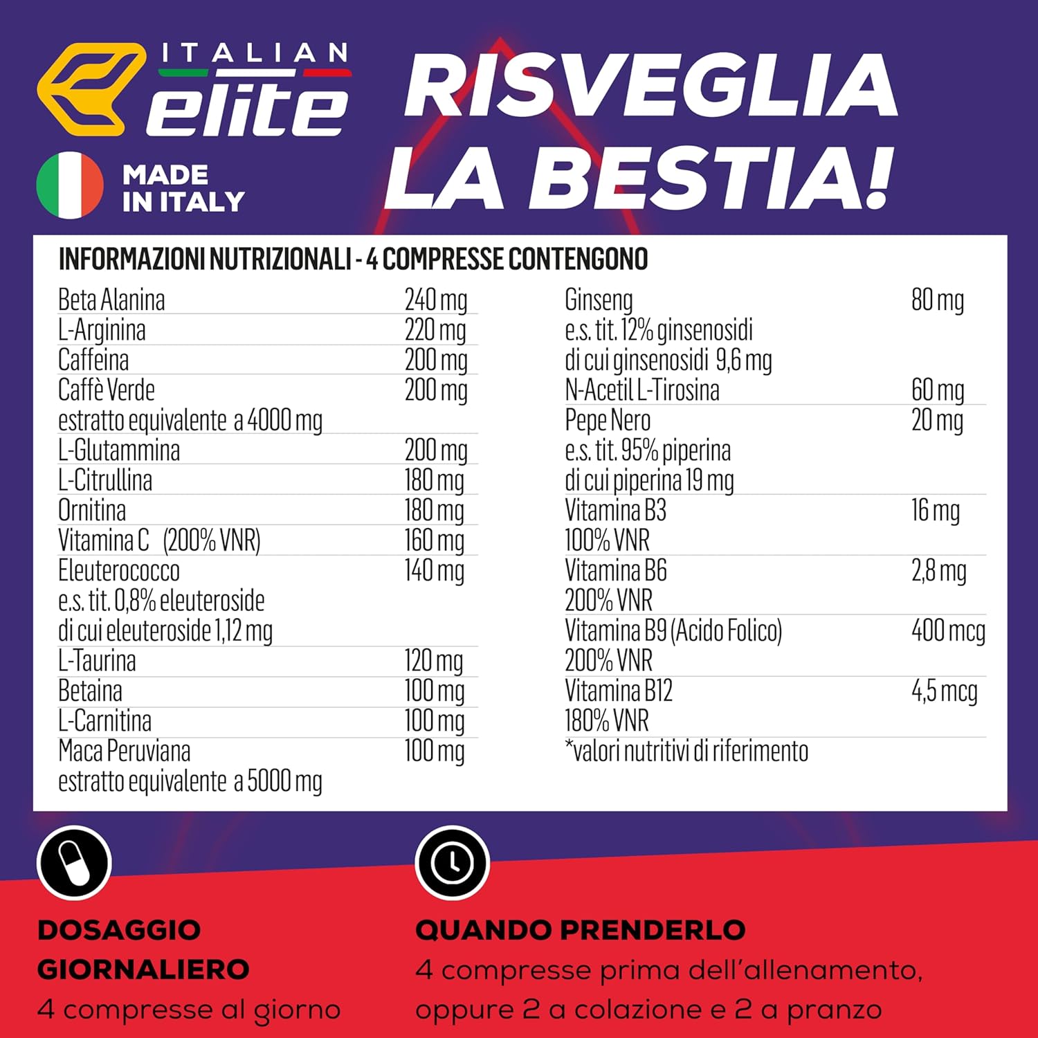 Thumbnail 6 de Italian Elite® Pre Workout Extreme: energia, forza e concentrazione prima dell’allenamento