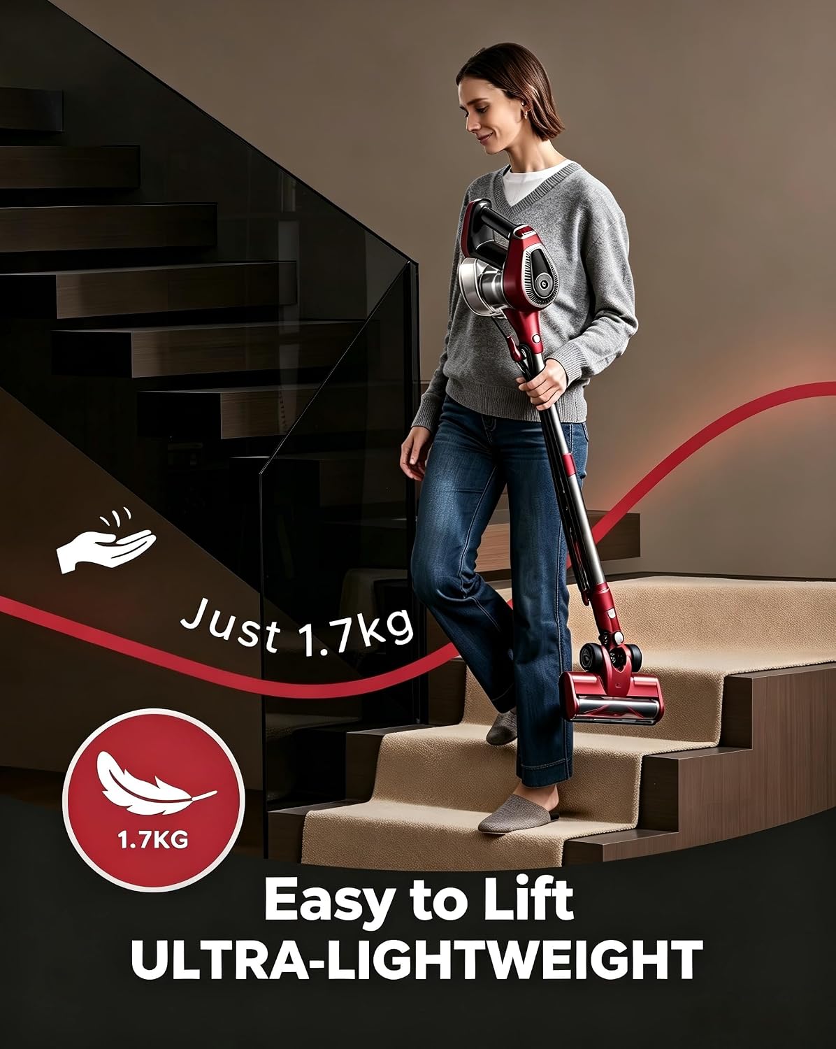Thumbnail 3 de Vexilar Corded Vacuum Cleaner 60KPa/600W: Deep-Clean, Self-Standing 6-in-1 with LED Headlights