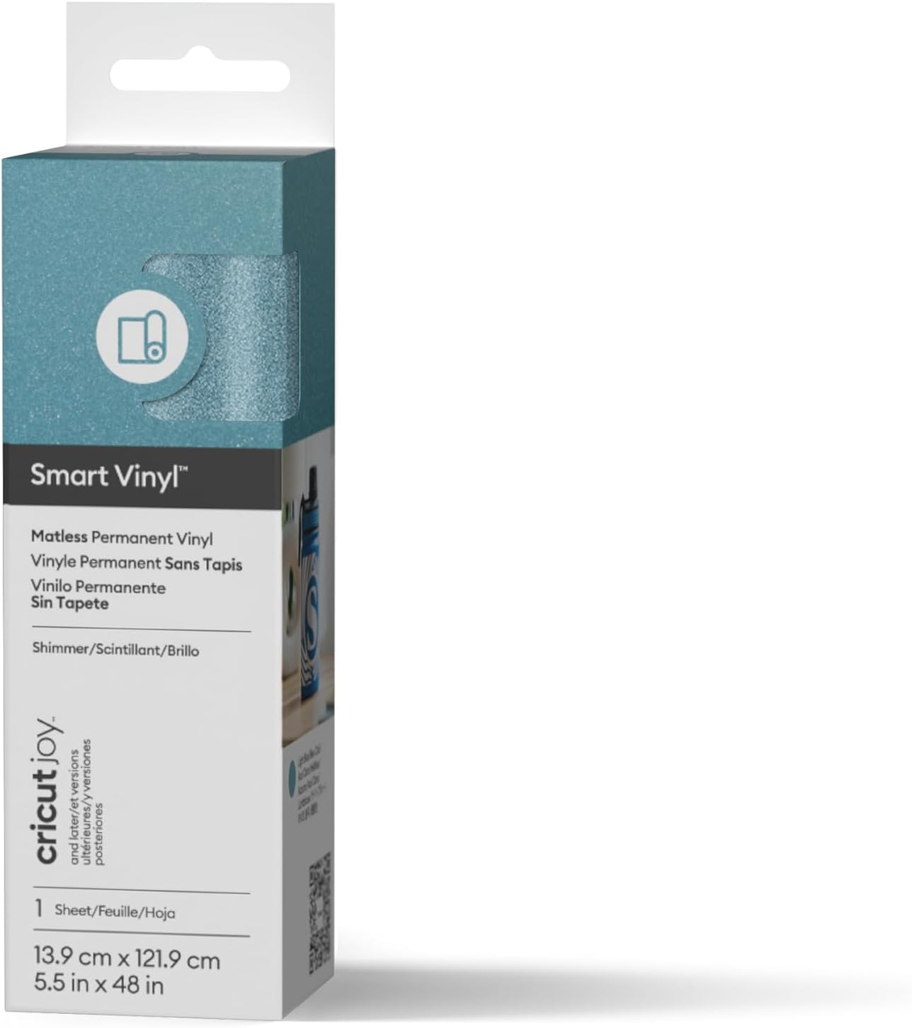 Thumbnail 2 de Cricut Joy Vinyle permanent 14 × 122 cm argent scintillant 🎨