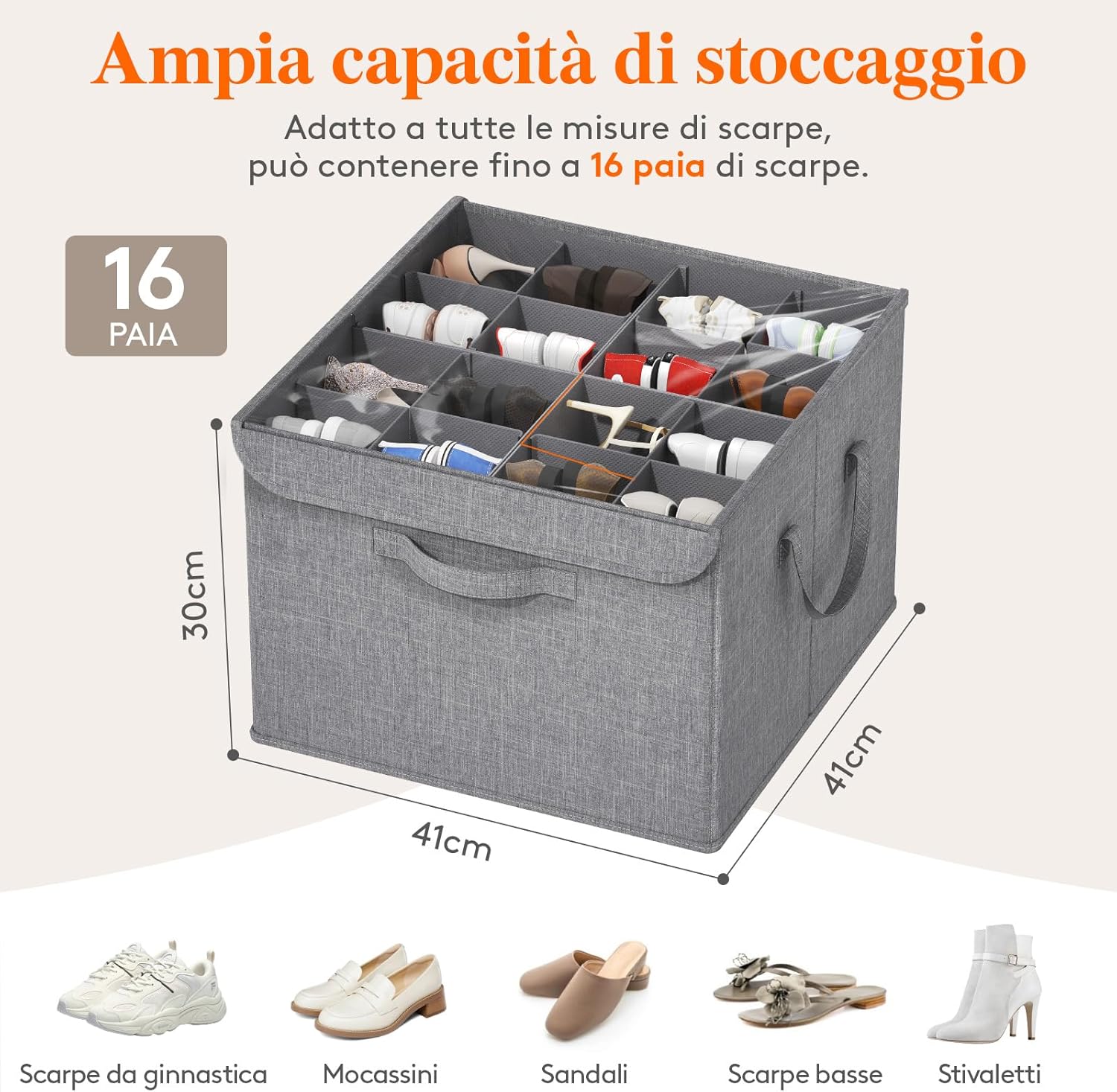 Detalle de Lifewit Scatola Scarpiera 16 paia