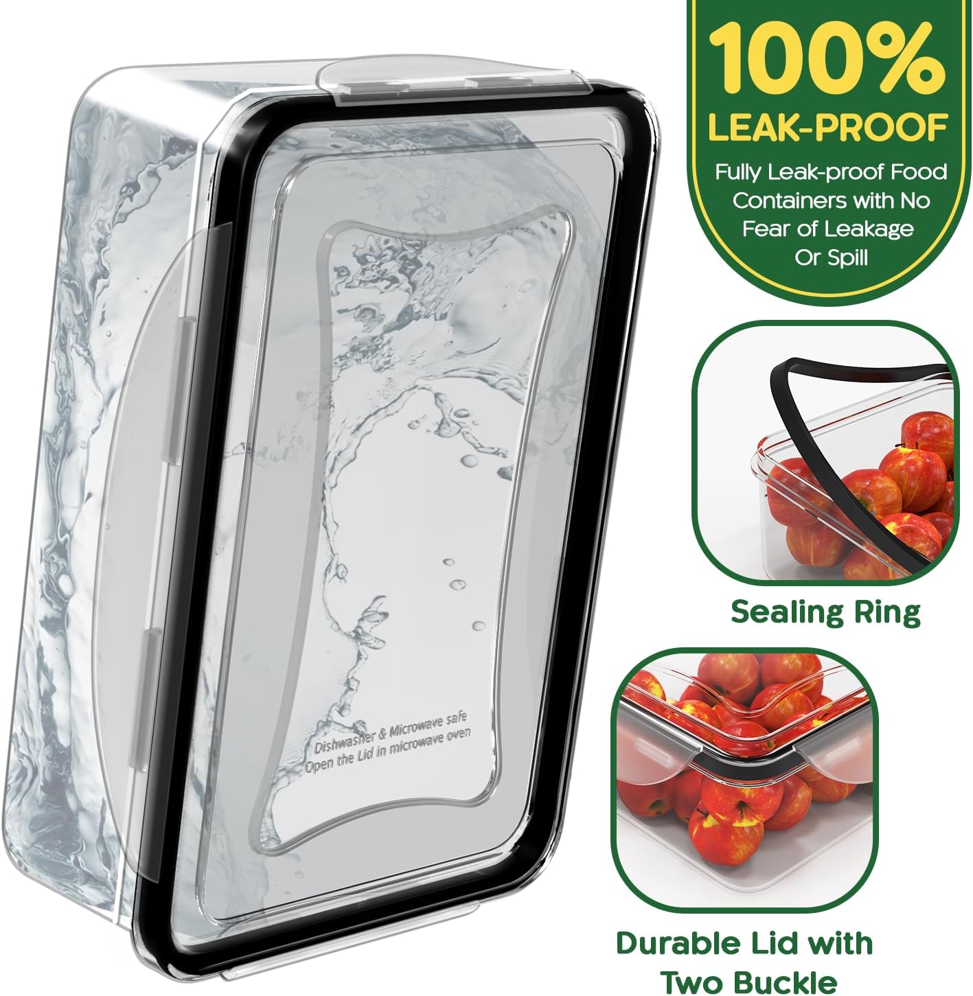 Thumbnail 5 de RockBerry 56 PCS Food Storage Containers with Lids – Airtight, Leak-Proof, Stackable Kitchen Organization