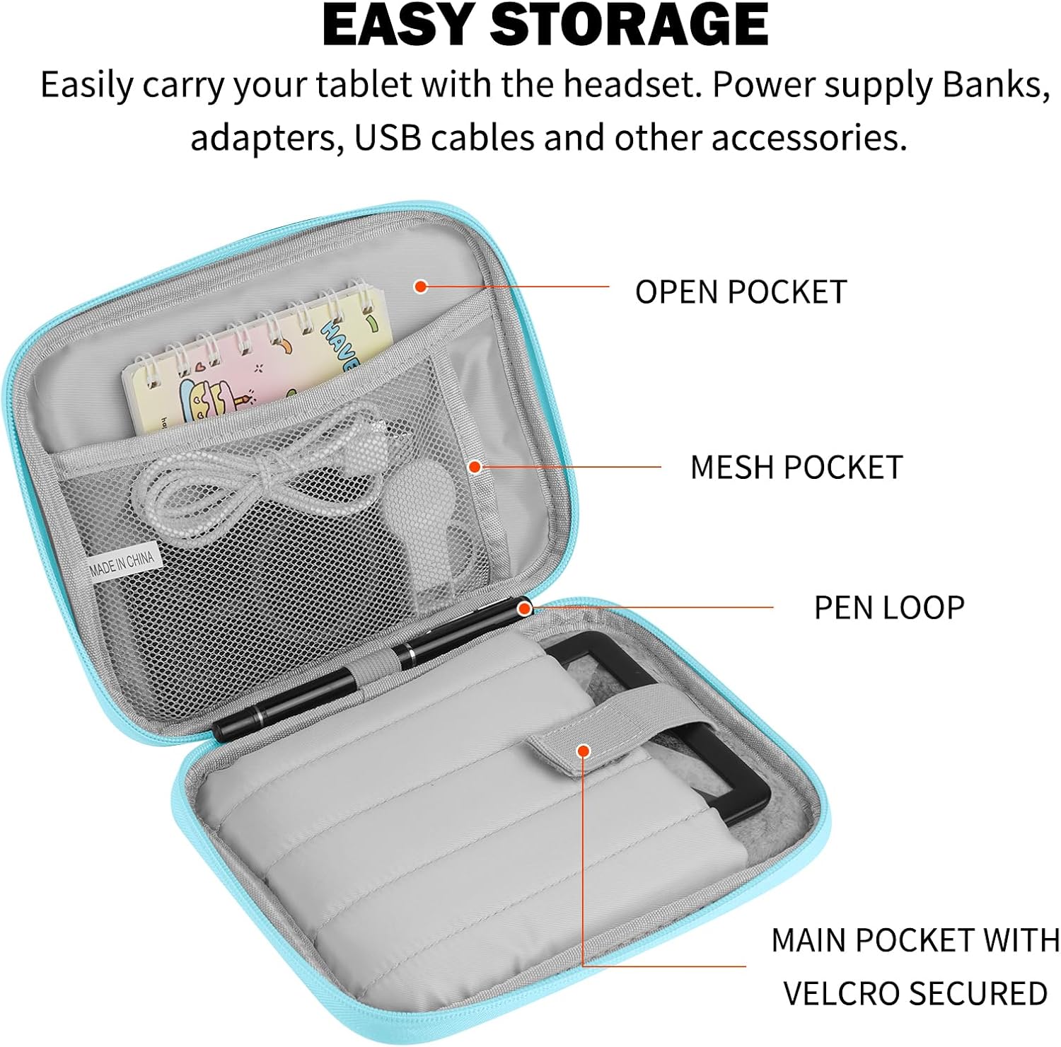 Thumbnail 3 de HoYiXi Universal Sleeve Hülle für 6–6,8 Zoll E-Book Reader (Außen 17×21×2,2 cm)