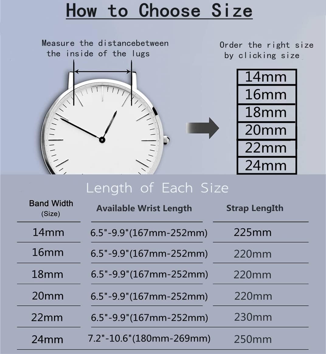 Detalle de LYYLTX Edelstahl Mesh Uhrenarmband 20mm