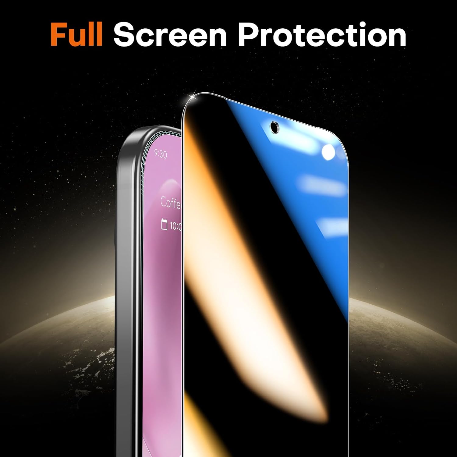 Thumbnail 4 de TOCOL Privacy Schutzfolie für Google Pixel 9 Pro (6,3 Zoll) – Sichtschutz & Panzerglas, 2 Stück