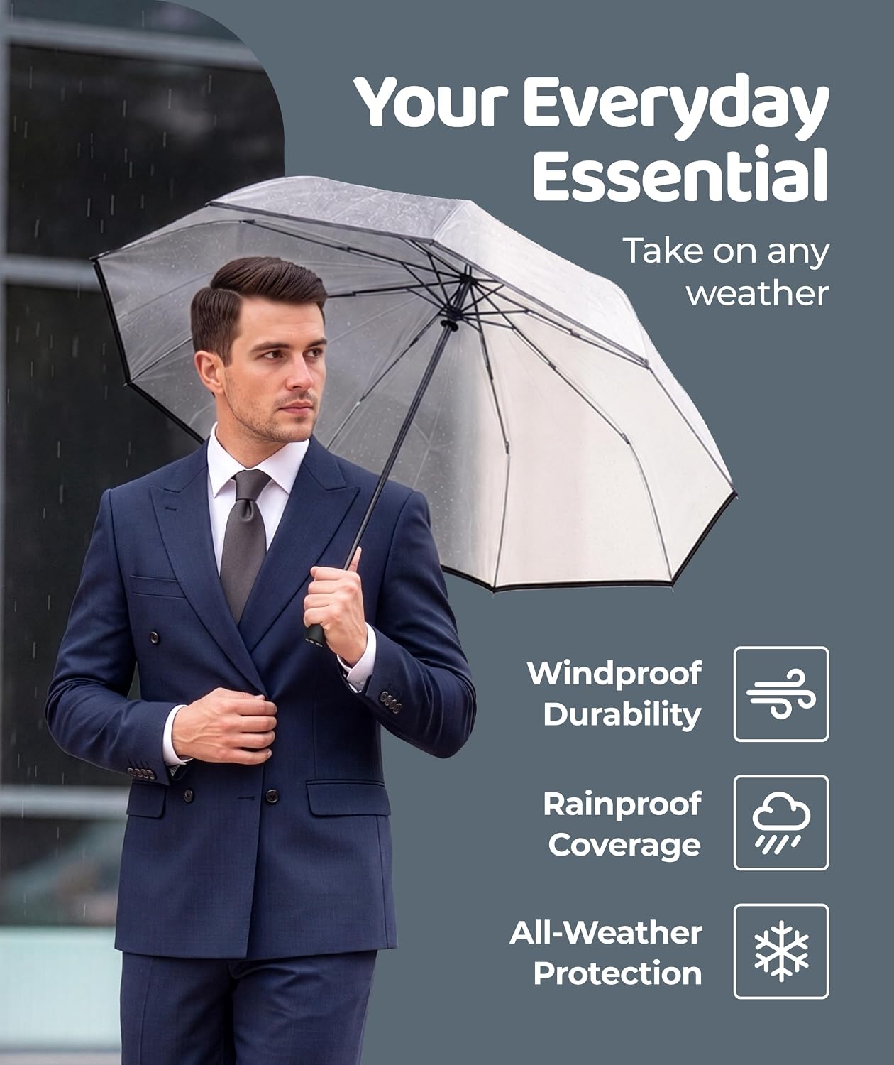 Thumbnail 5 de Repel Windproof Travel Umbrella – Compact Auto Open/Close, 100 MPH Wind Resistance
