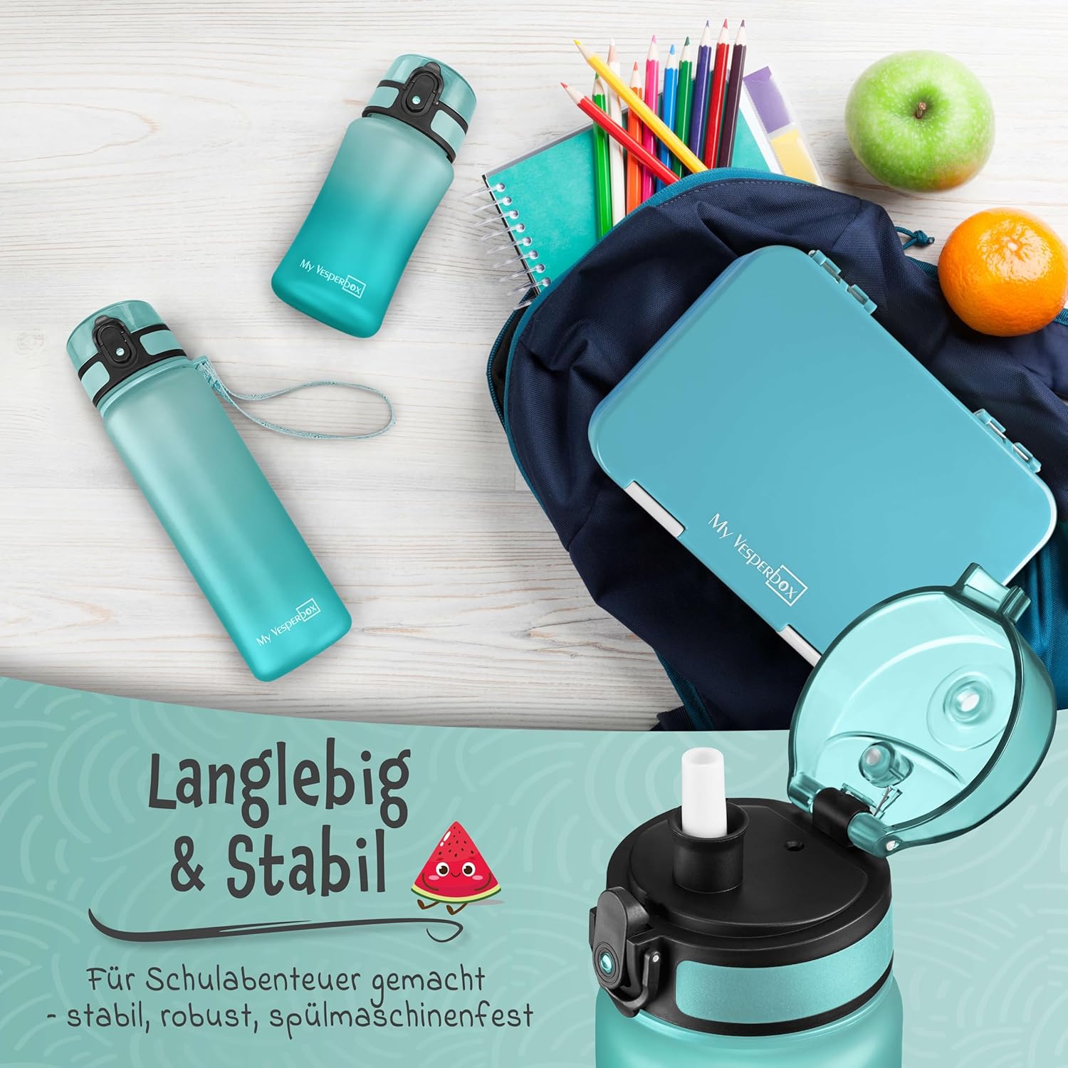 Thumbnail 5 de My Vesperbox Trinkflasche Kinder [750 ml] – Auslaufsicher & Kohlensäuregeeignet