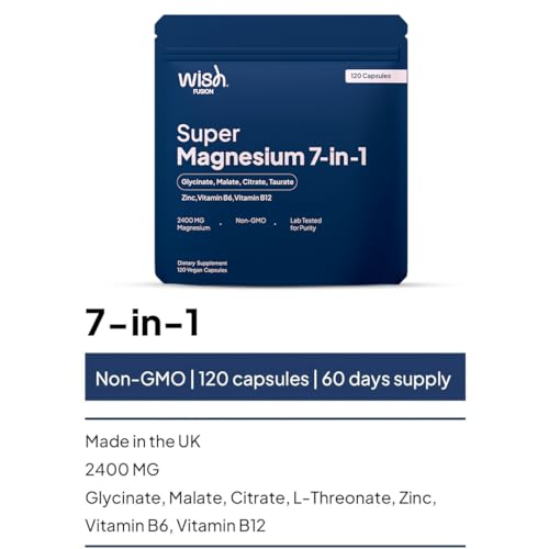 Thumbnail 5 de Wish Fusion Magnesium Glycinate 7 in 1 – 120 Capsules