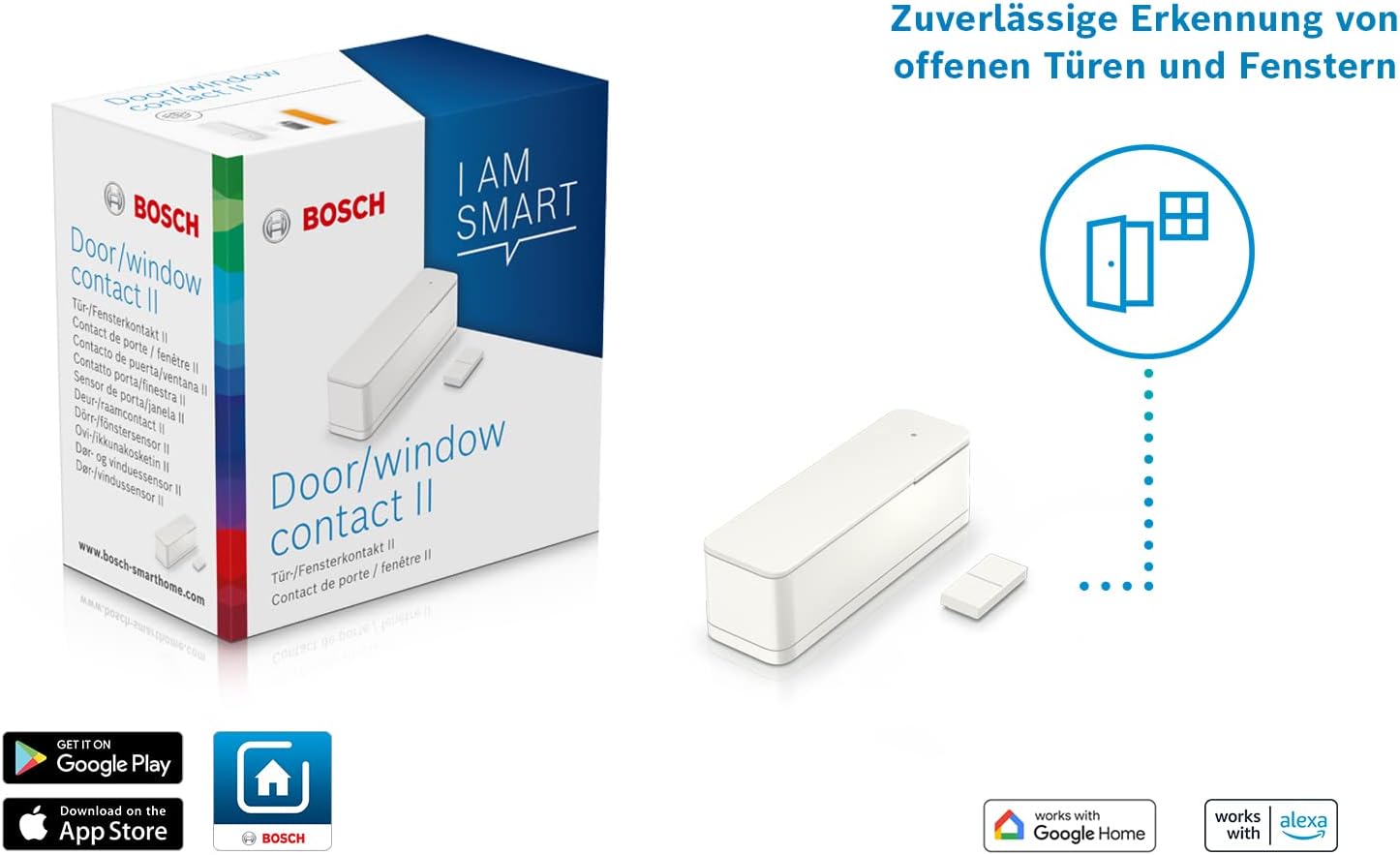 Thumbnail 5 de Bosch Smart Home Tür-/Fensterkontakt II (weiß) – smarter Sensor für offene Türen und Fenster