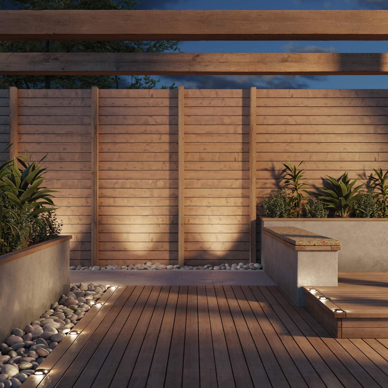 Thumbnail 6 de Luce di terra a LED BUNDA 4-Beam di ledscom.de – 4 lampade, IP67, Ø70 mm, bianco caldo, nero