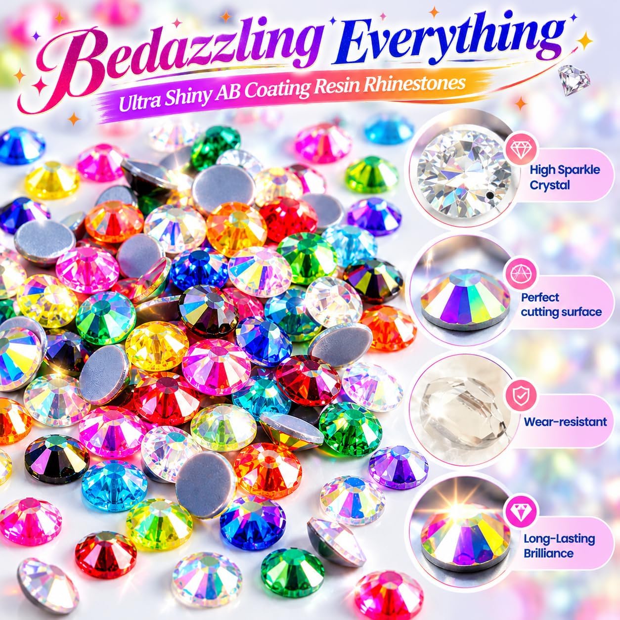 Detalle de Kiwixmoon Bedazzling Kit 3mm Rhinestones