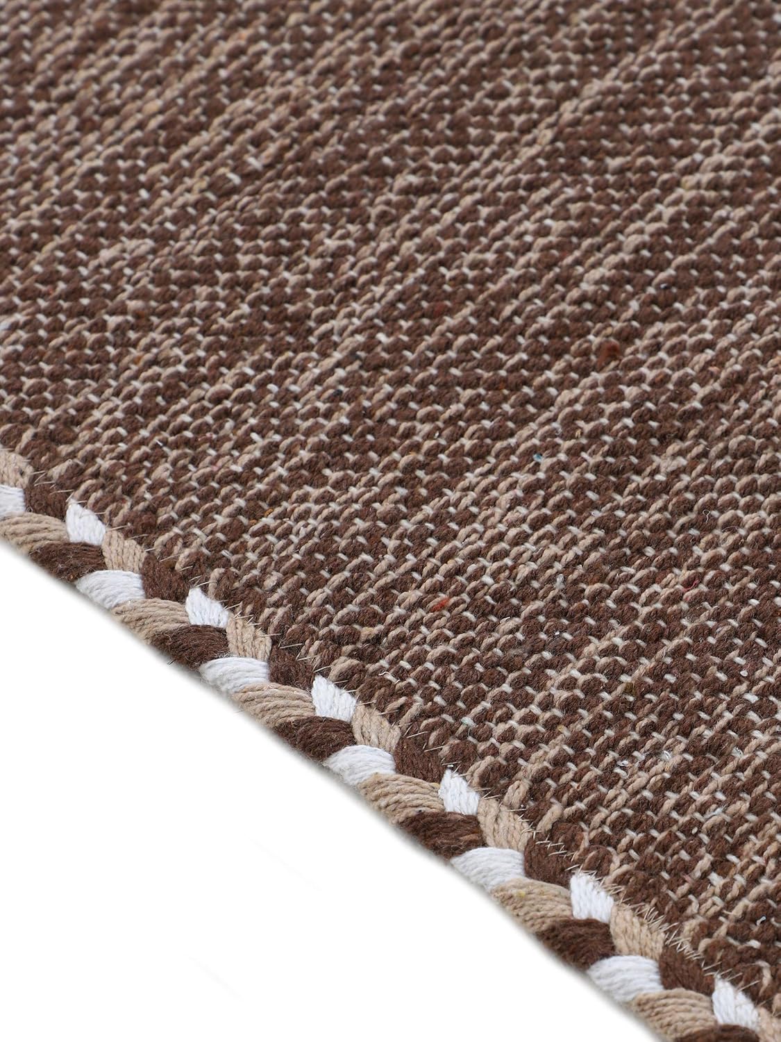 Thumbnail 3 de CarpetFine Alfombra Kelim Azizi Marrón 80x400 cm 🏡 Elegante y Moderna
