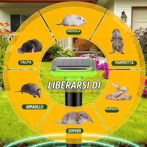 Thumbnail 2 de Queath Repellente Solare per Talpe e Roditori – 4 pezzi, protezione giardino e campeggio