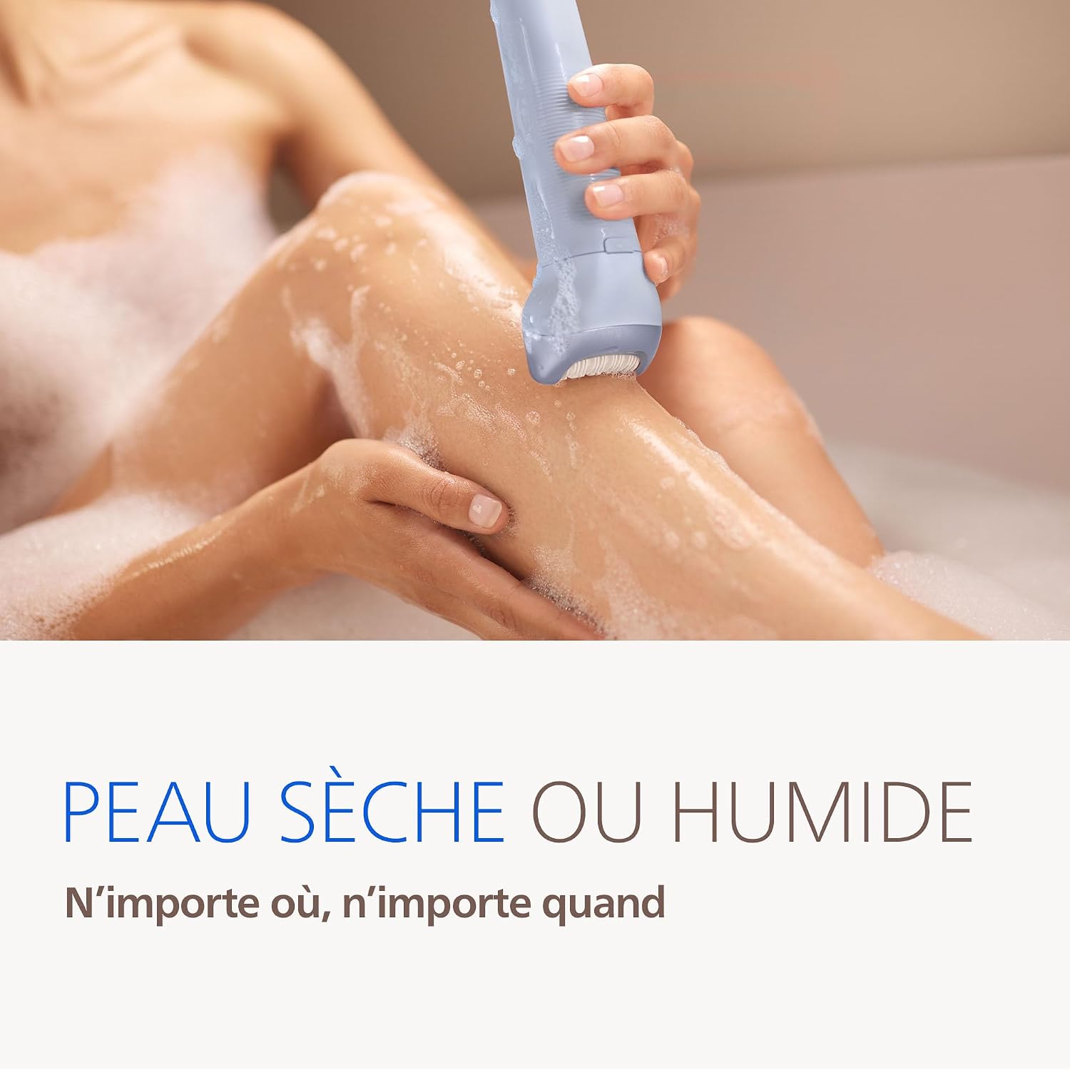 Detalle de Philips Épilateur série 8000 BRE709/00 – épilation sans fil efficace sur peau sèche ou humide