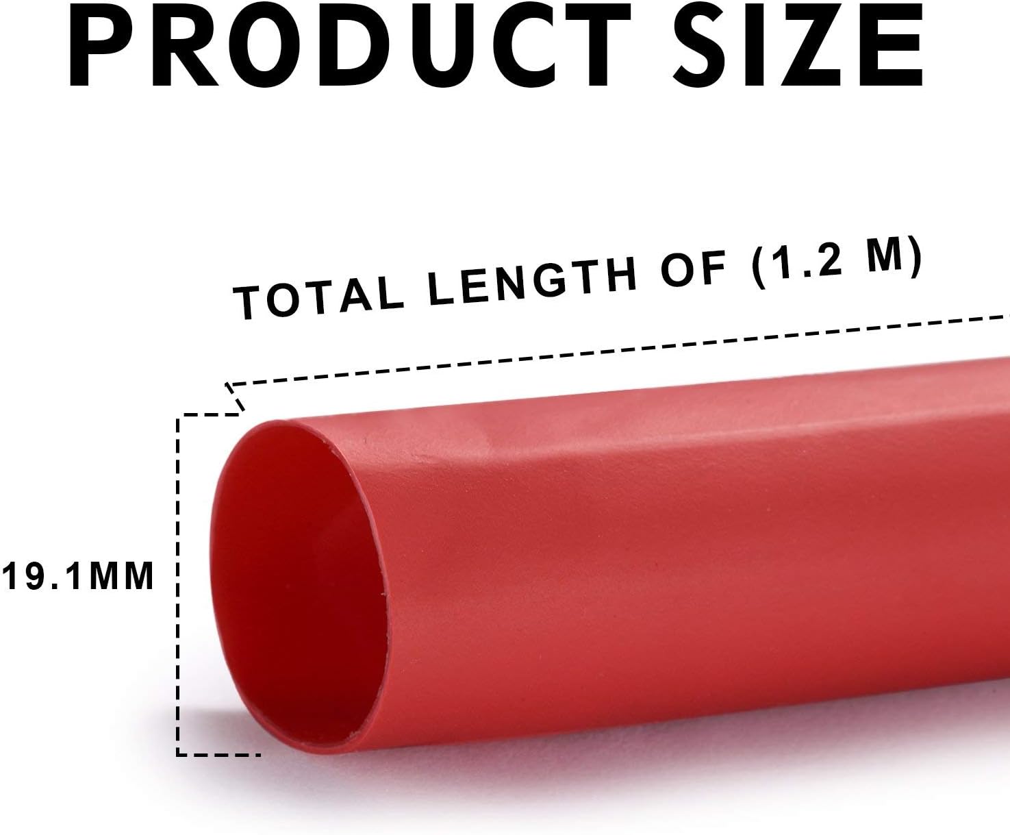 Detalle de Young4us 3/4" Heat Shrink Tubing, 3:1 Adhesive-Lined, Black and Red