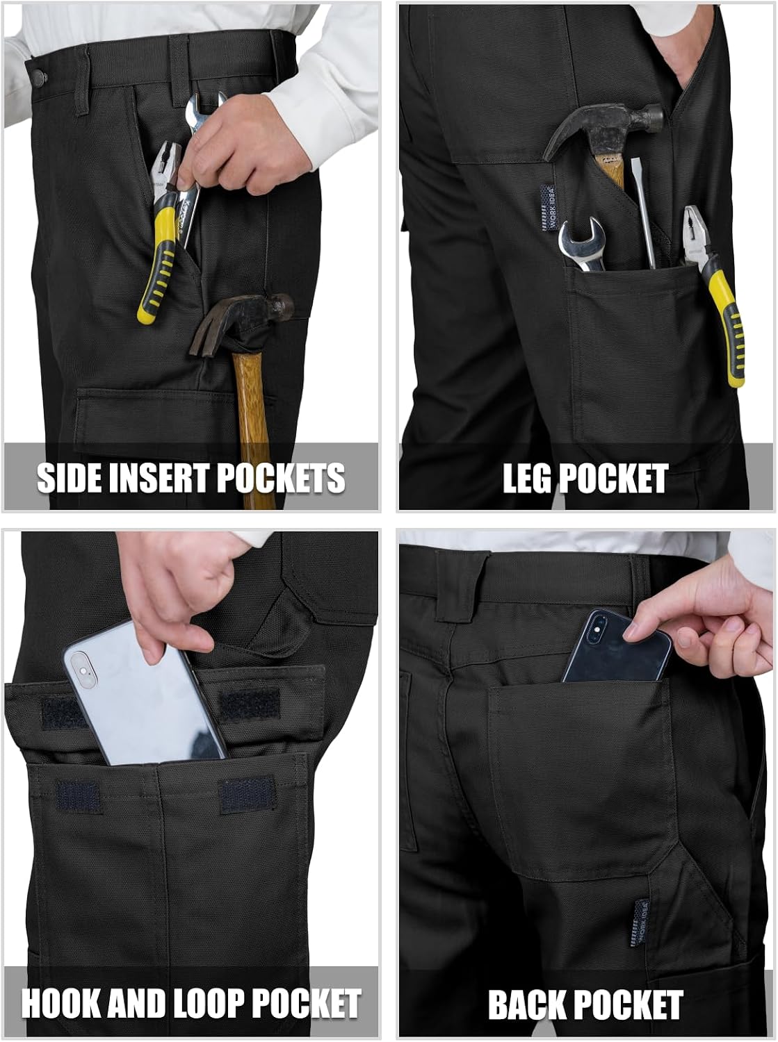 Detalle de WORK IDEA Men's Work Pants, Canvas