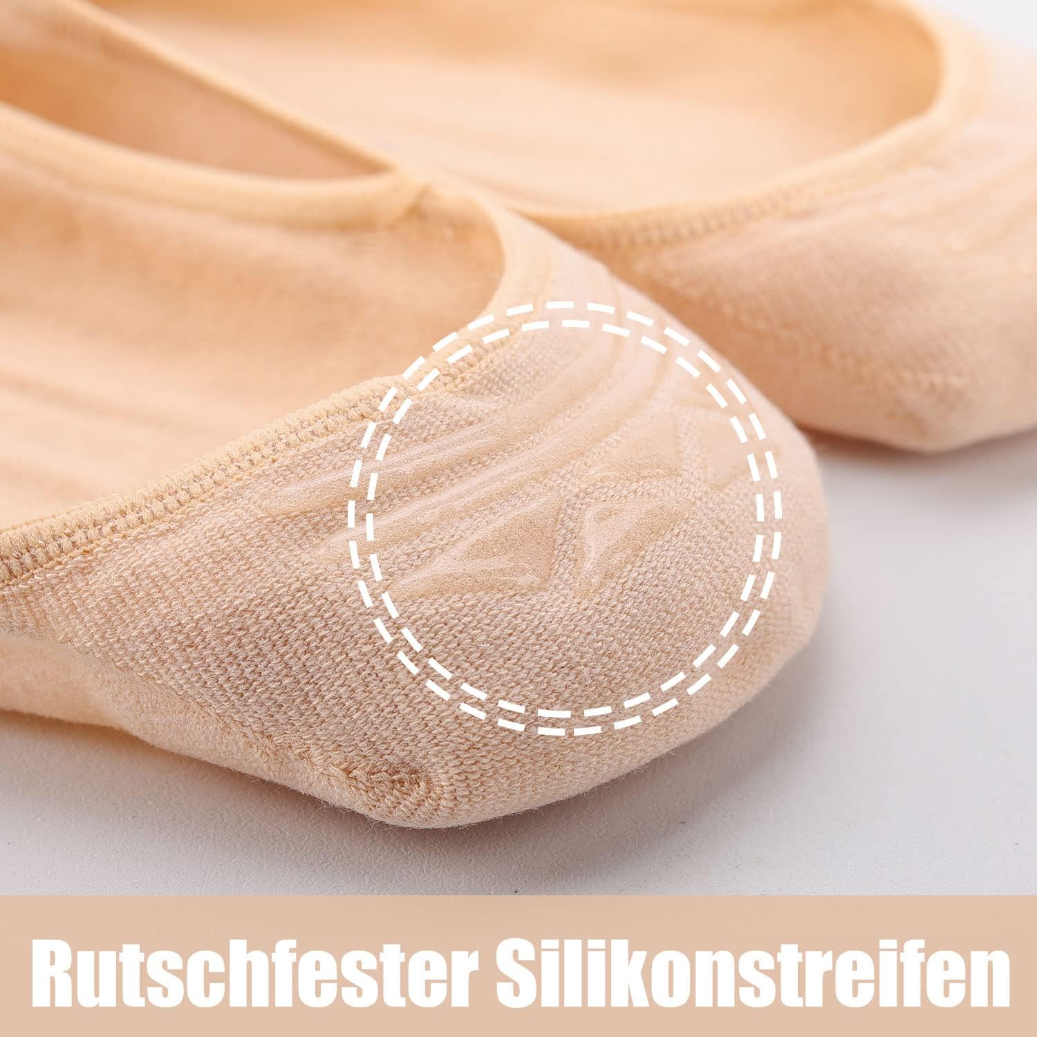 Thumbnail 3 de Toes Home Füßlinge Ballerina Socken Damen (8 Paar) – unsichtbare No-Show-Sneaker-Socken mit rutschfestem Silikon