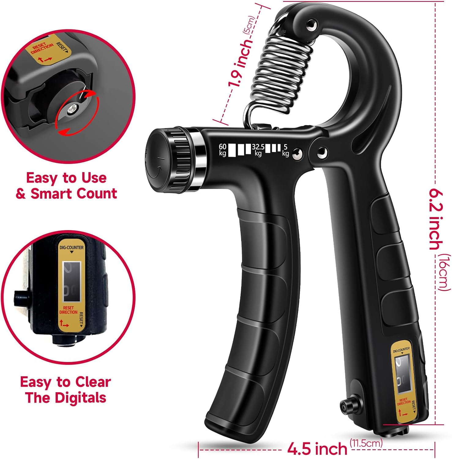 Thumbnail 1 de FitBeast Hand Grip Strengthener 5-pack 🏋