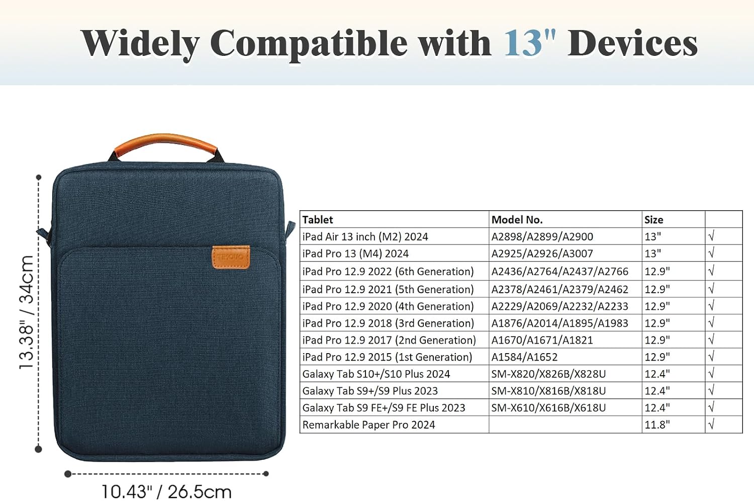 Detalle 2 de TiMOVO 13 Pulgadas funda bandolera para tablet