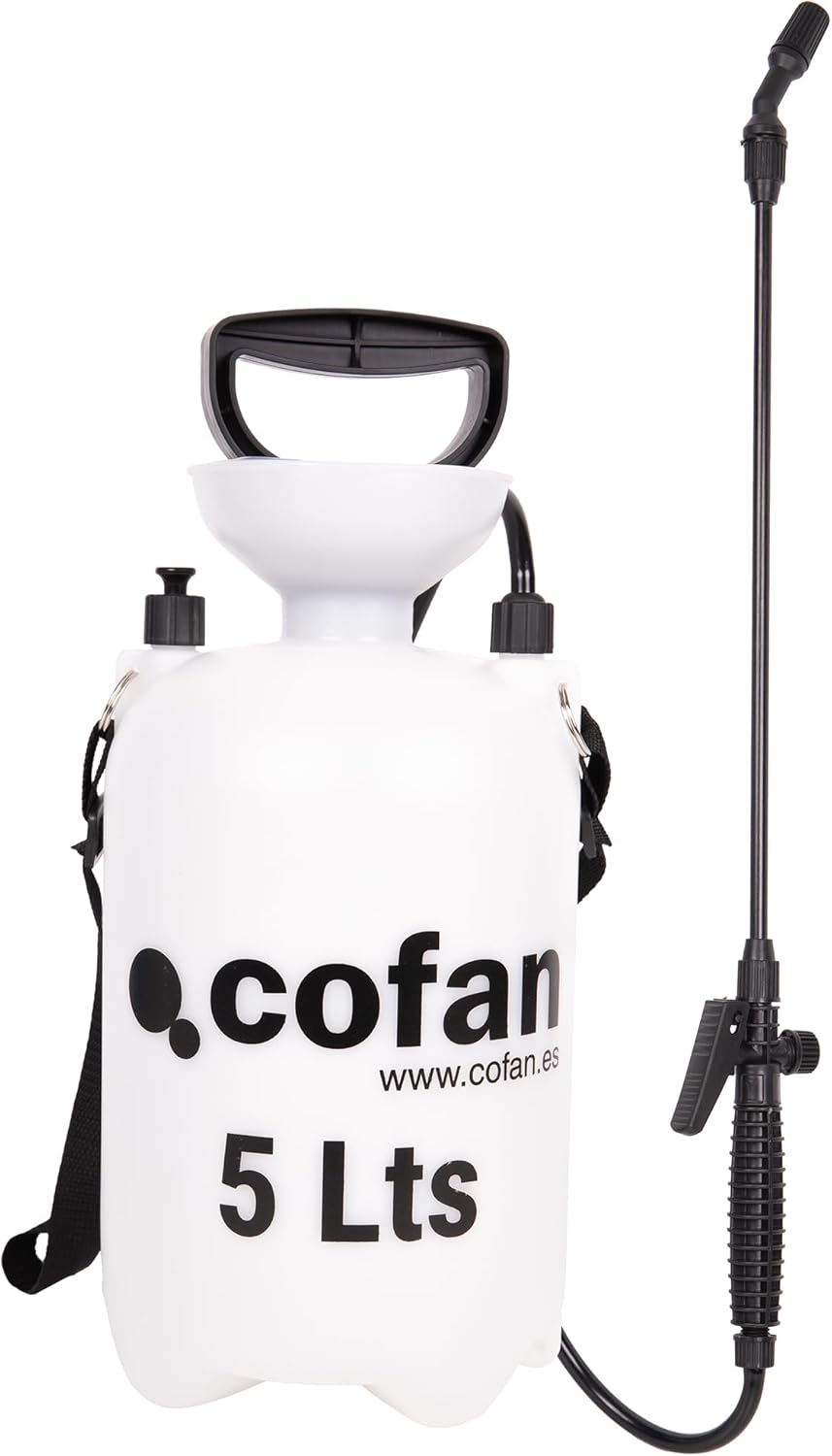 Detalle de Cofan pulverizador de presión manual de 5 litros (HDPE) para agricultura y jardinería