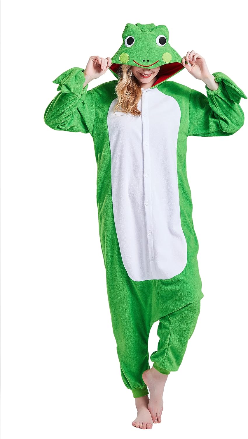 Detalle 2 de Magicalani Adult Animal Onesie Pajamas with Hood, Pockets and Button Closure