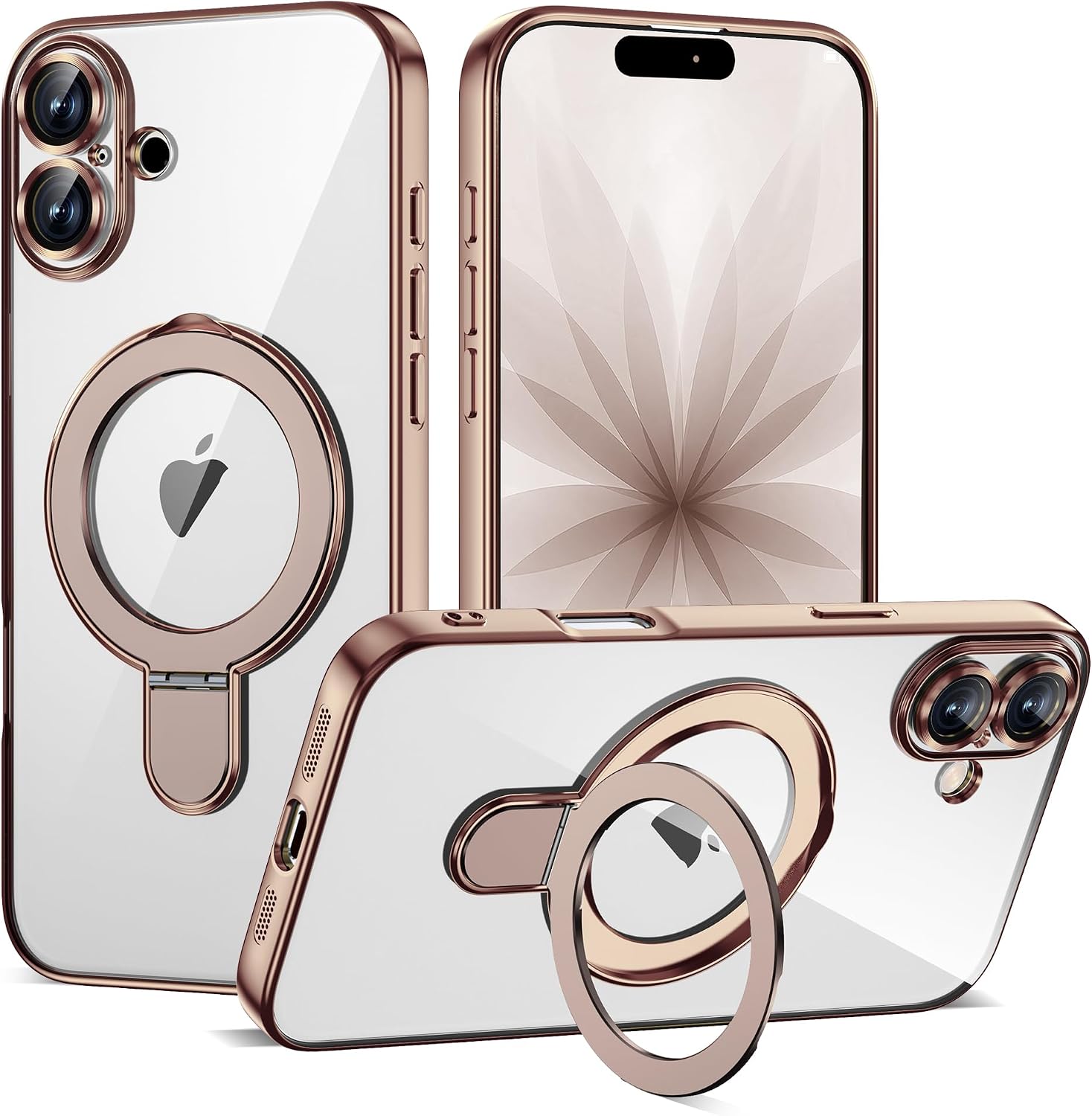 Detalle de ETPESOK 1-EE-AKN-iphone17-TDZD-BR iPhone 17用ケース デザートゴールド、磁気リングスタンド・カメラ保護