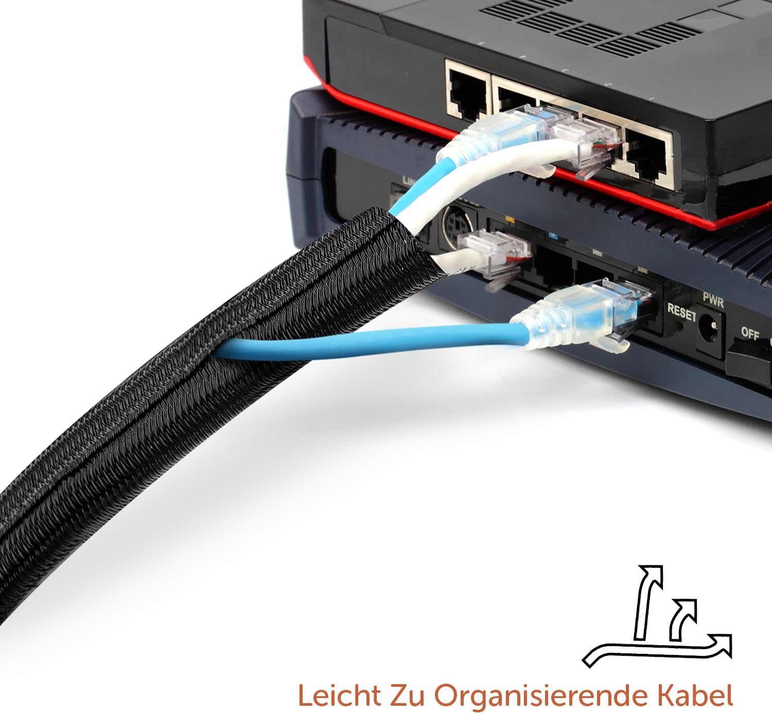 Thumbnail 3 de shinfly 13mm-3m Kabelschlauch Selbstschließend Schwarz – flexibles Kabelmanagement für TV, PC und mehr