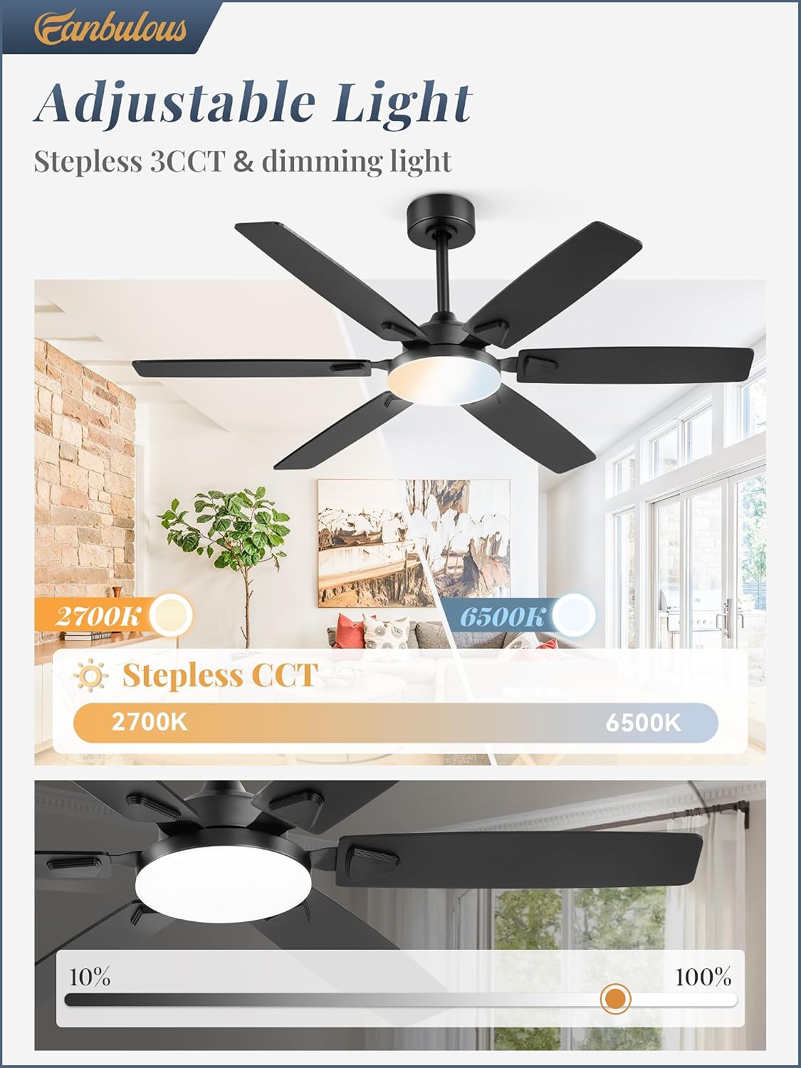 Detalle 2 de Fanbulous Ceiling Fan, 52-Inch