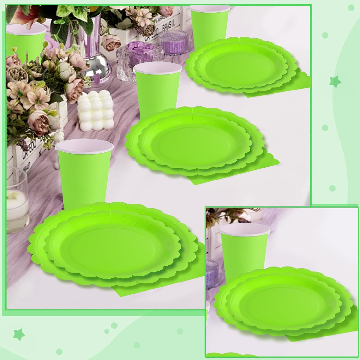 Thumbnail 5 de Disposable Party Tableware Set, 120 Pieces