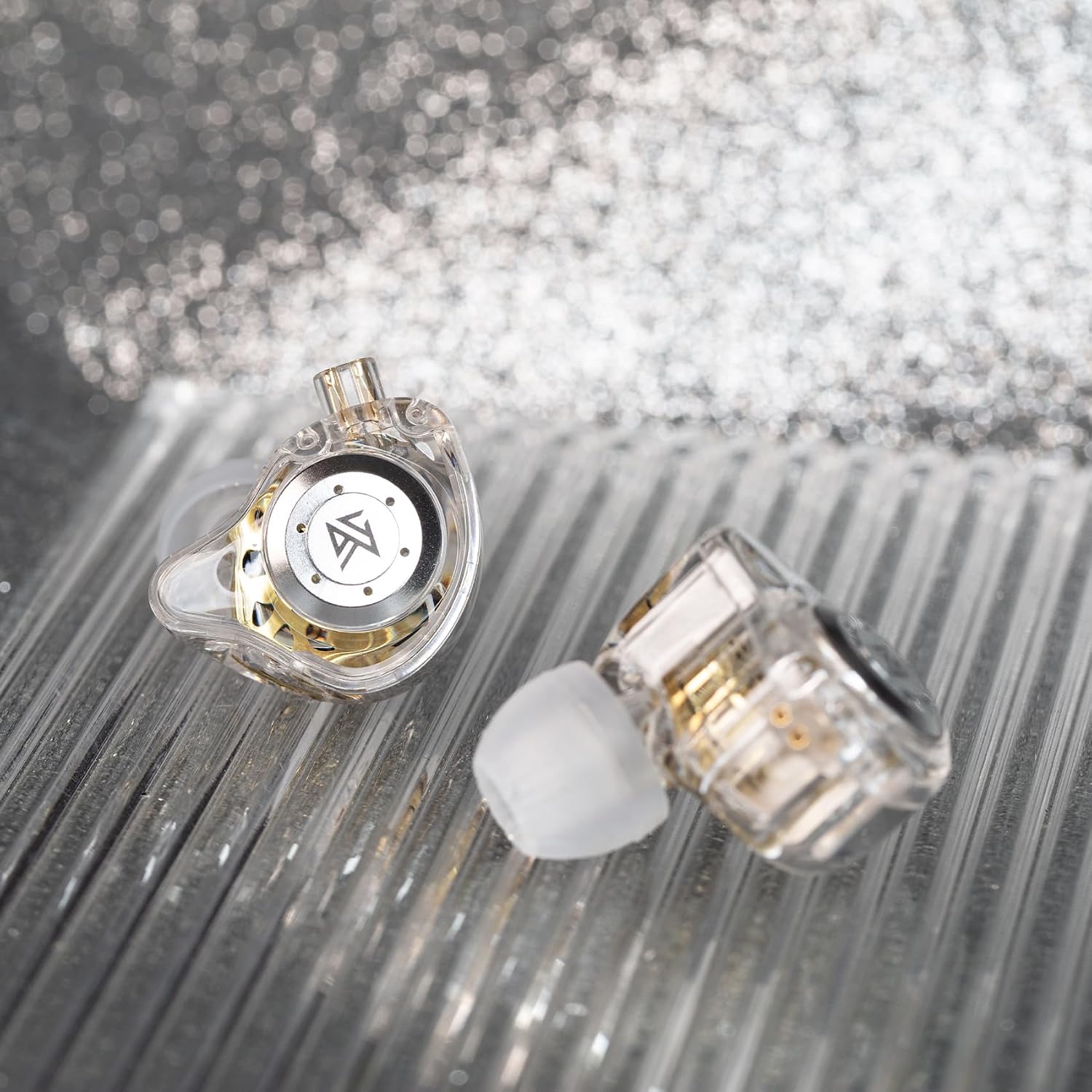 Detalle de keephifi KZ EDX PRO In Ear Monitors (White, No Mic) – 1DD, 10mm Dynamic Driver, 3.5mm Wired