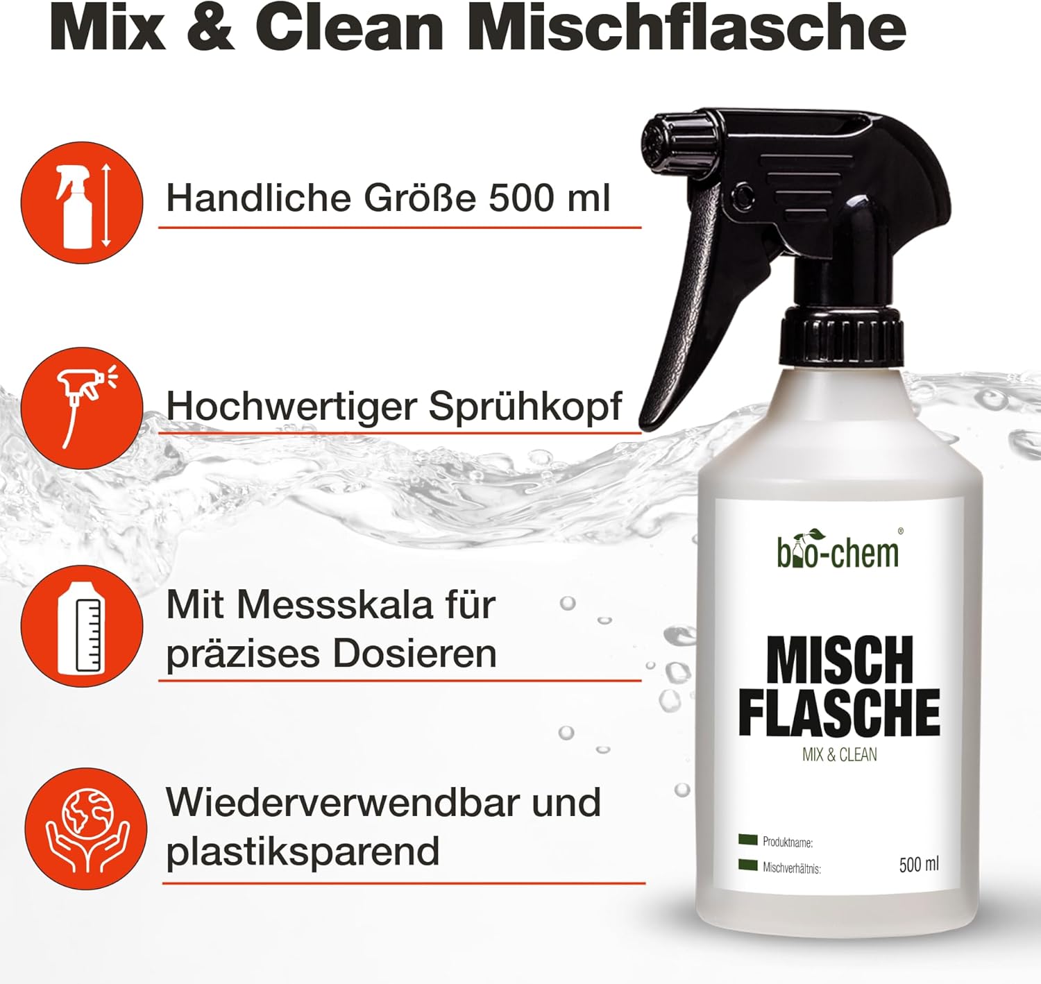 Thumbnail 3 de bio-chem Rauchharz-Entferner Konzentrat 1.000 ml für Backofen & Gasgrill (inkl. Mischflasche und Reinigungsschwamm)