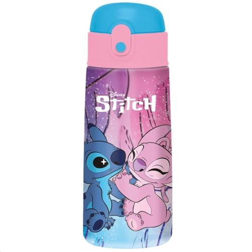 Seven Borraccia Lilo & Stitch Termica Rosa 460 ml – Protezione calore/freddo per asilo e scuola elementare