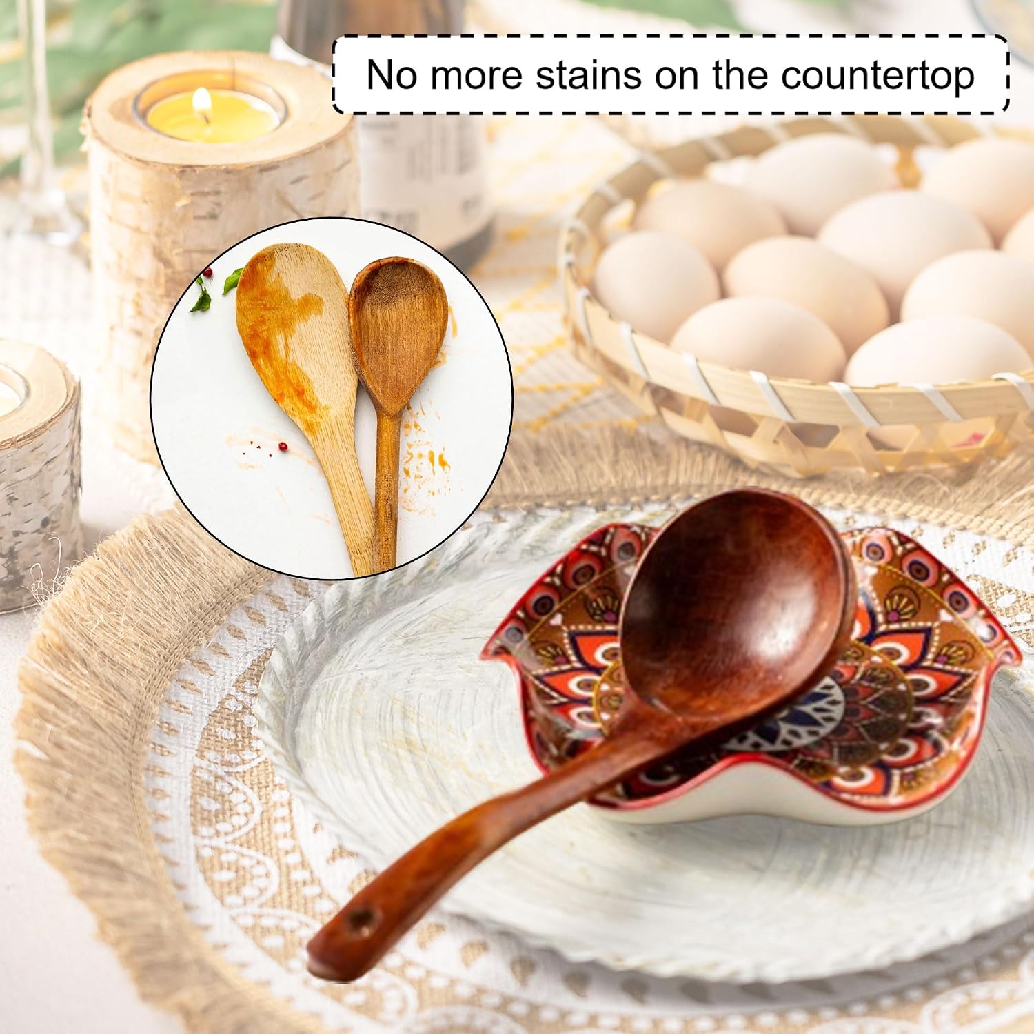 Detalle 2 de Miamolo Ceramic Spoon Rest, 5.3-Inch