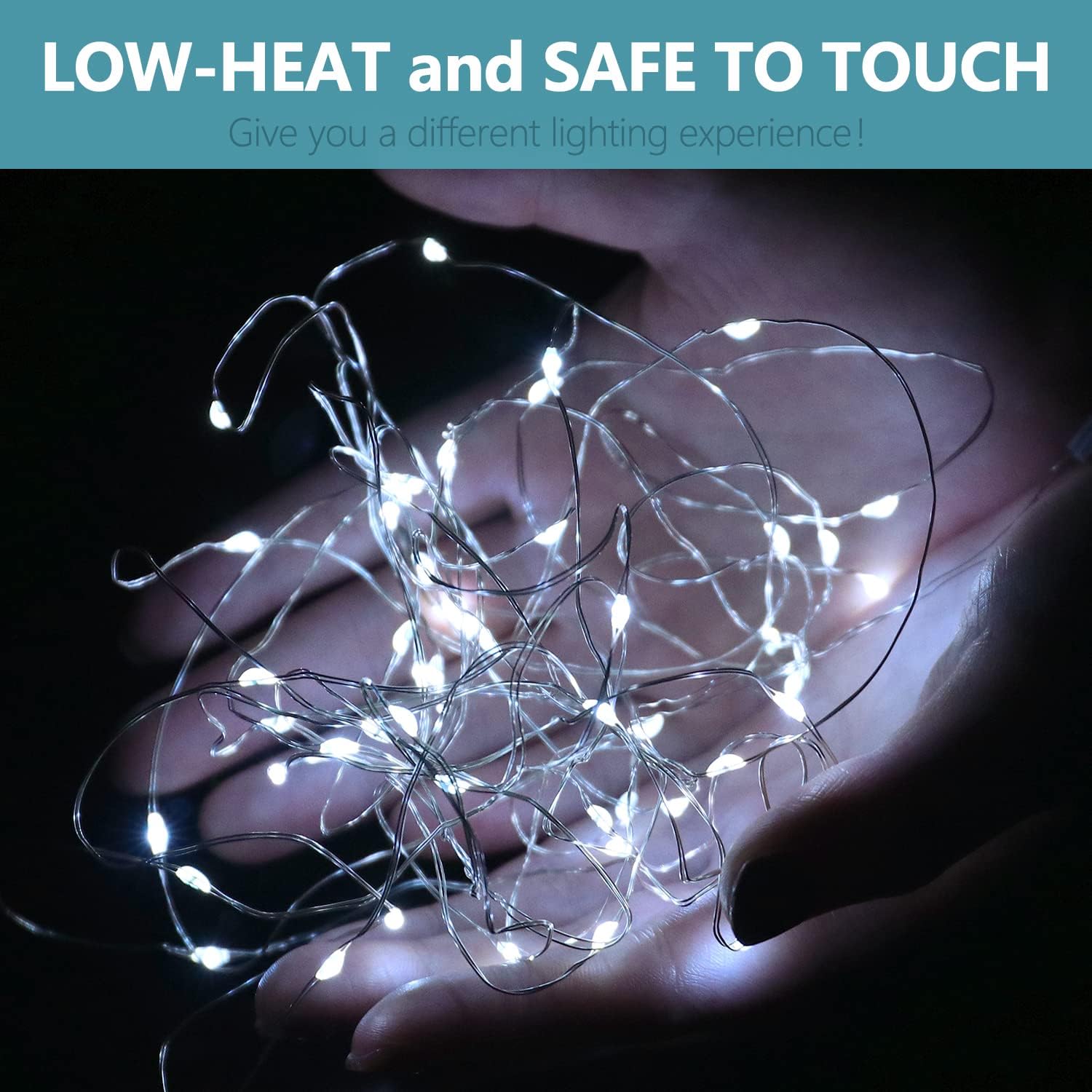 Thumbnail 5 de Lichterketten Batterie Timer – 5 m Micro-Drahtlichterkette mit 50 LED (IP65), kaltweiß, 4er-Set