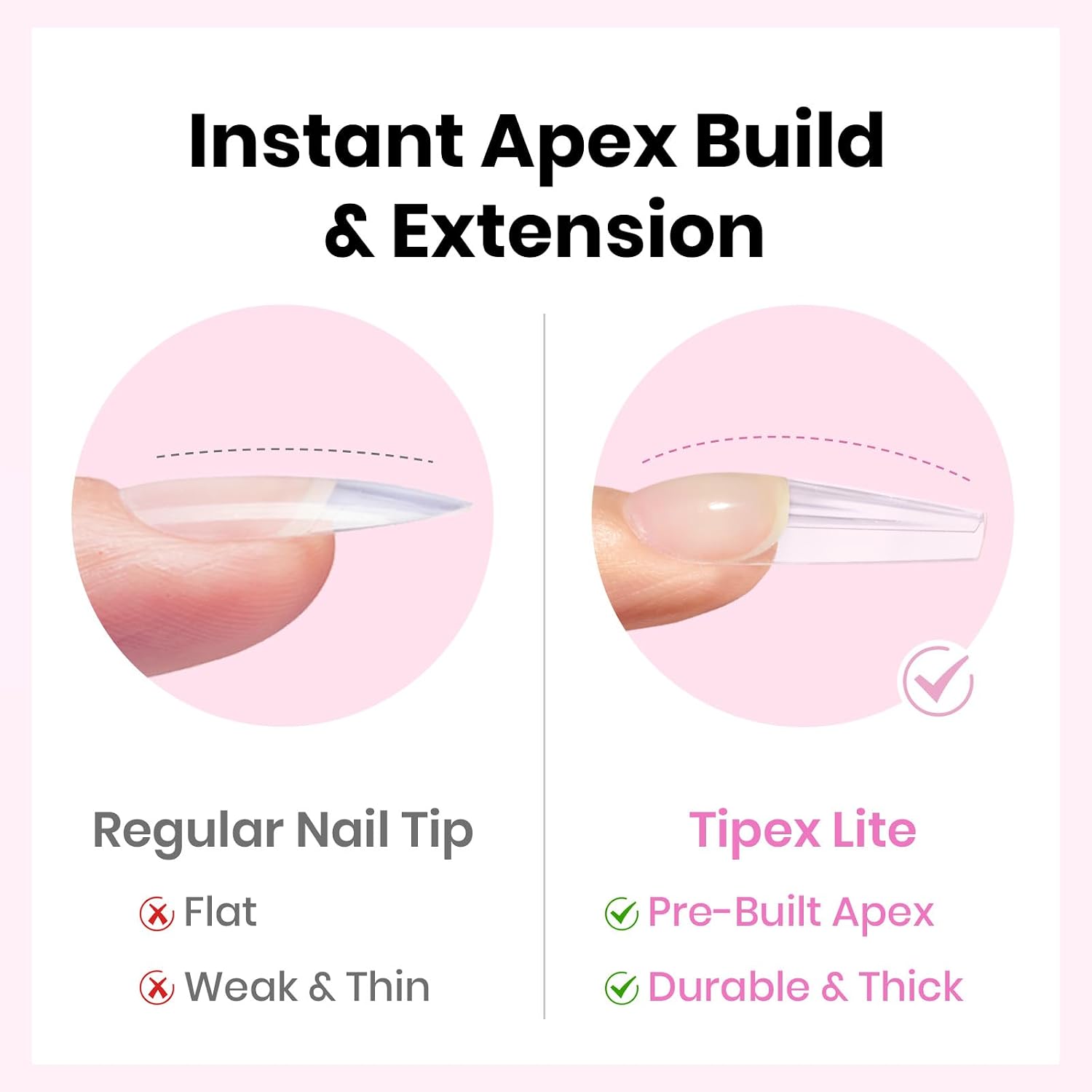 Detalle de Beetles Tipex Lite Apex Nail Tips 512pcs