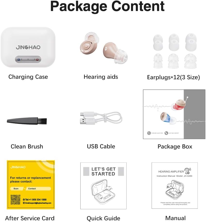 Thumbnail 6 de Hlisoundy JH-A490 Rechargeable In-Ear Hearing Aids with Auto On/Off