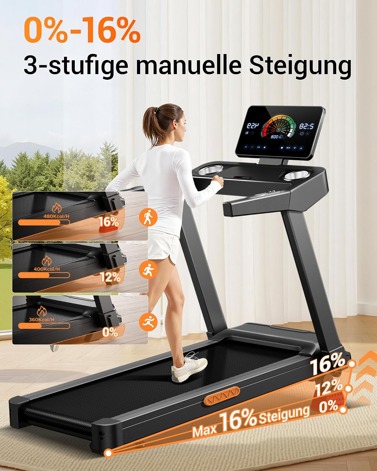 Detalle 2 de UMAY Laufband 16% Steigung