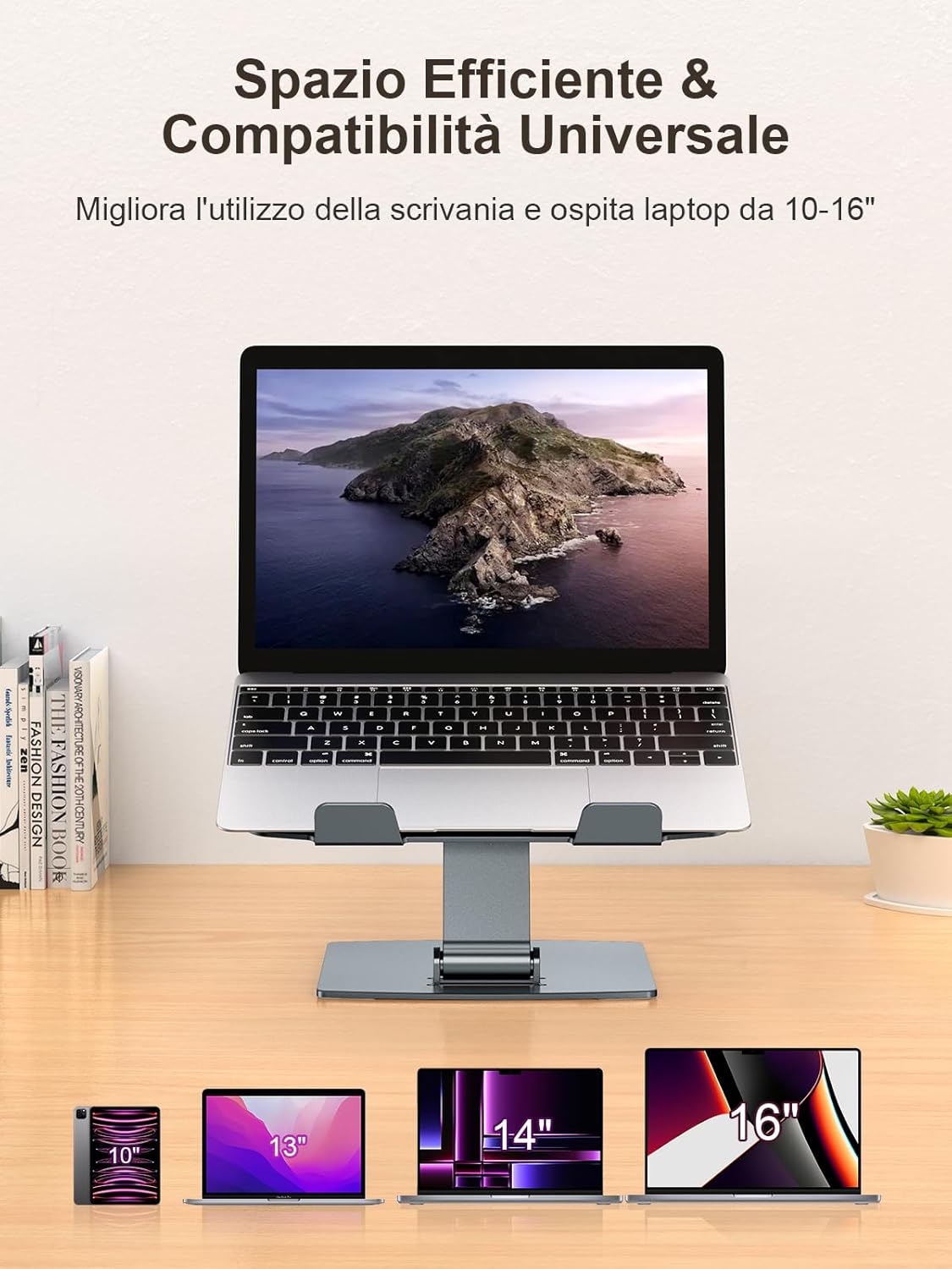 Thumbnail 6 de CIRYCASE Supporto PC Portatile: Rialzo Ergonomico Pieghevole in Alluminio per 10–16